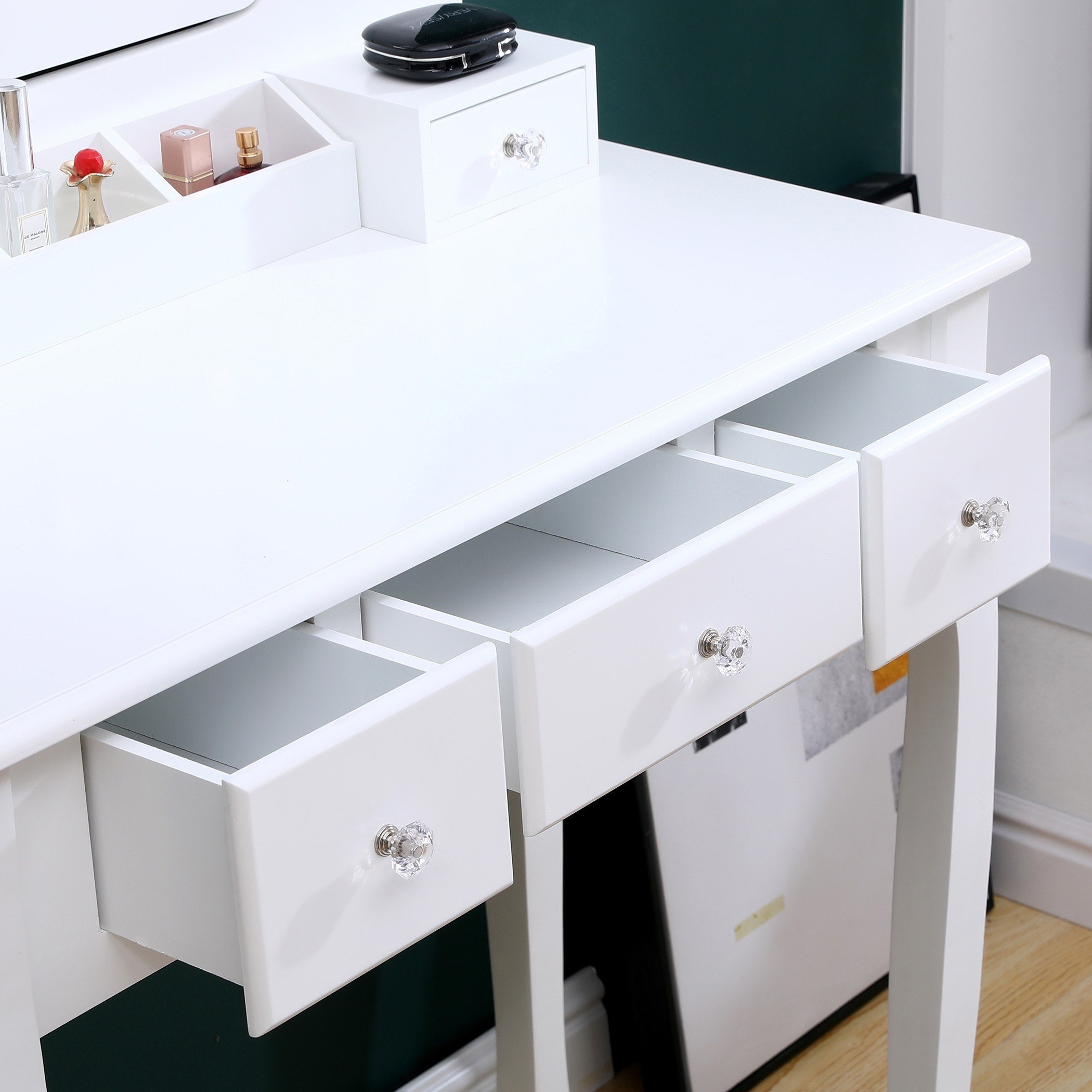طاولة تزيين مع مرآة ومقعد - كاميليا من موڤو -hbxfurniture-kidsroom-kidsdressersandmirrors-image-7