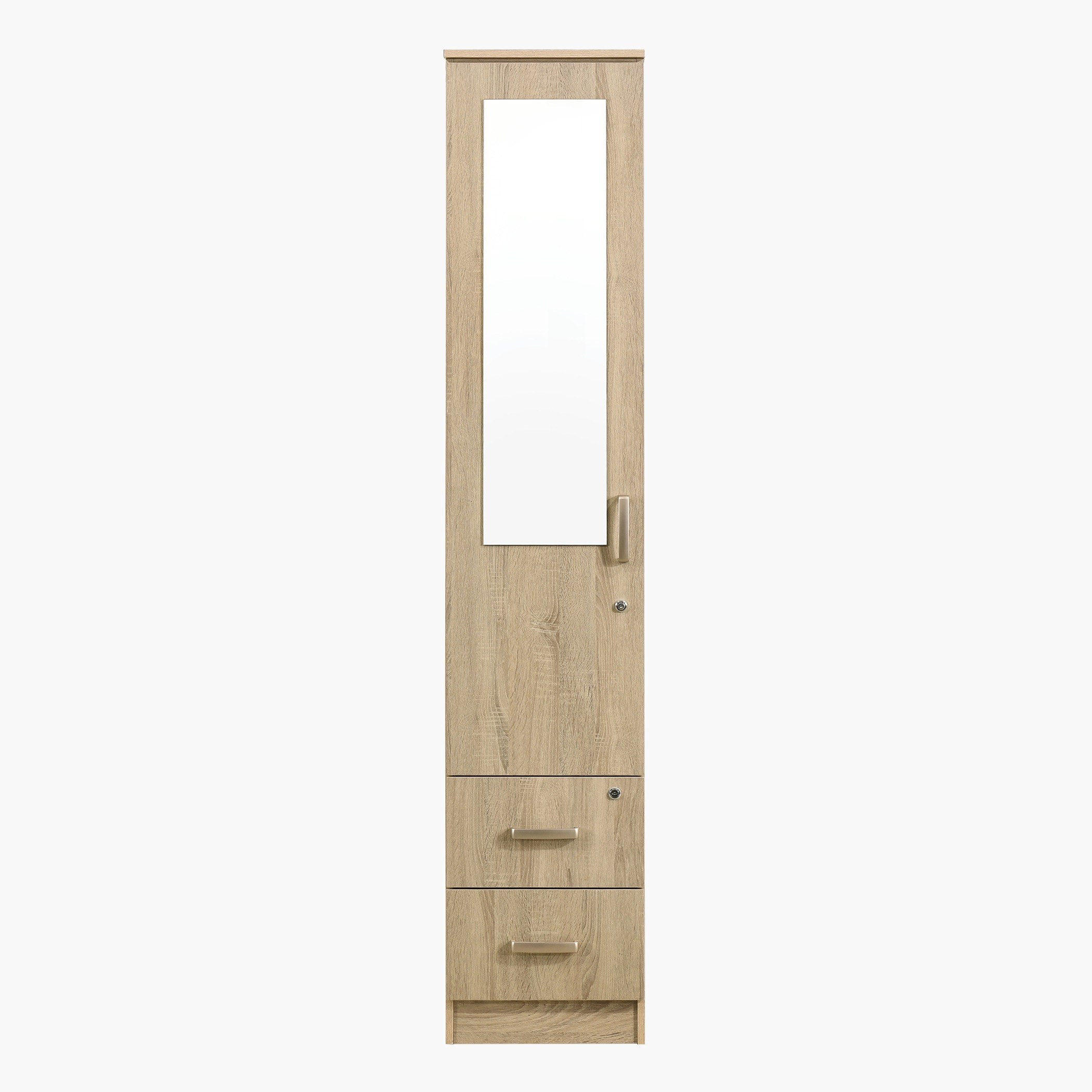 خزانة ملابس 2 درج وباب مع مرآة وقفل - كوبر من موڤو-hbxfurniture-wardrobes-image-2