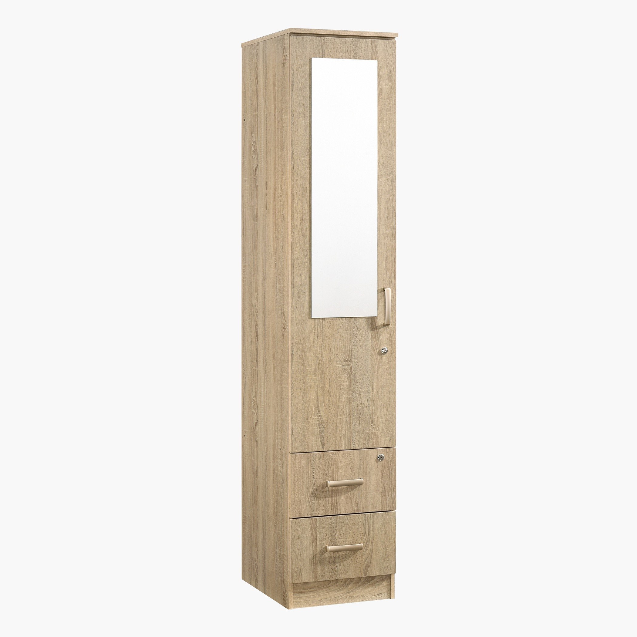 خزانة ملابس 2 درج وباب مع مرآة وقفل - كوبر من موڤو-hbxfurniture-wardrobes-image-3
