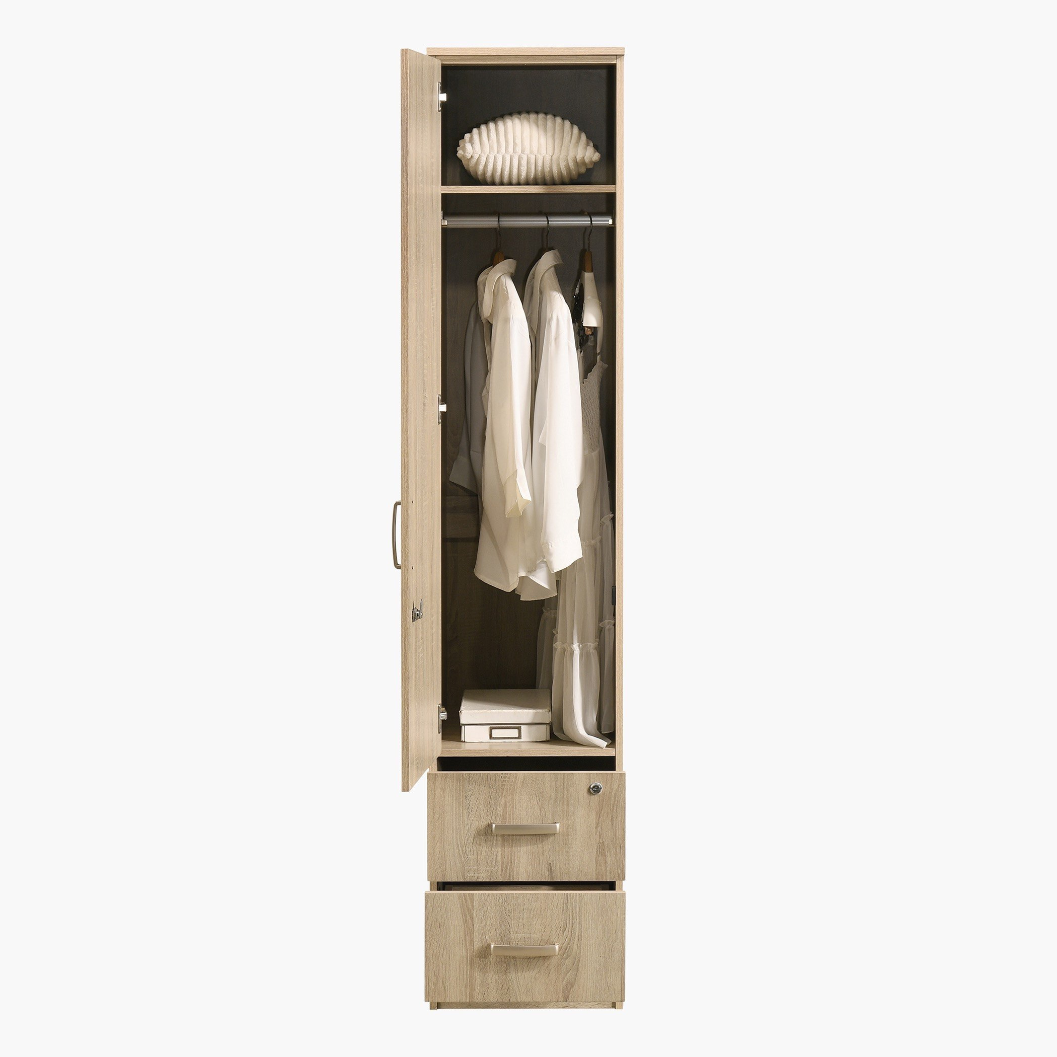 خزانة ملابس 2 درج وباب مع مرآة وقفل - كوبر من موڤو-hbxfurniture-wardrobes-image-5