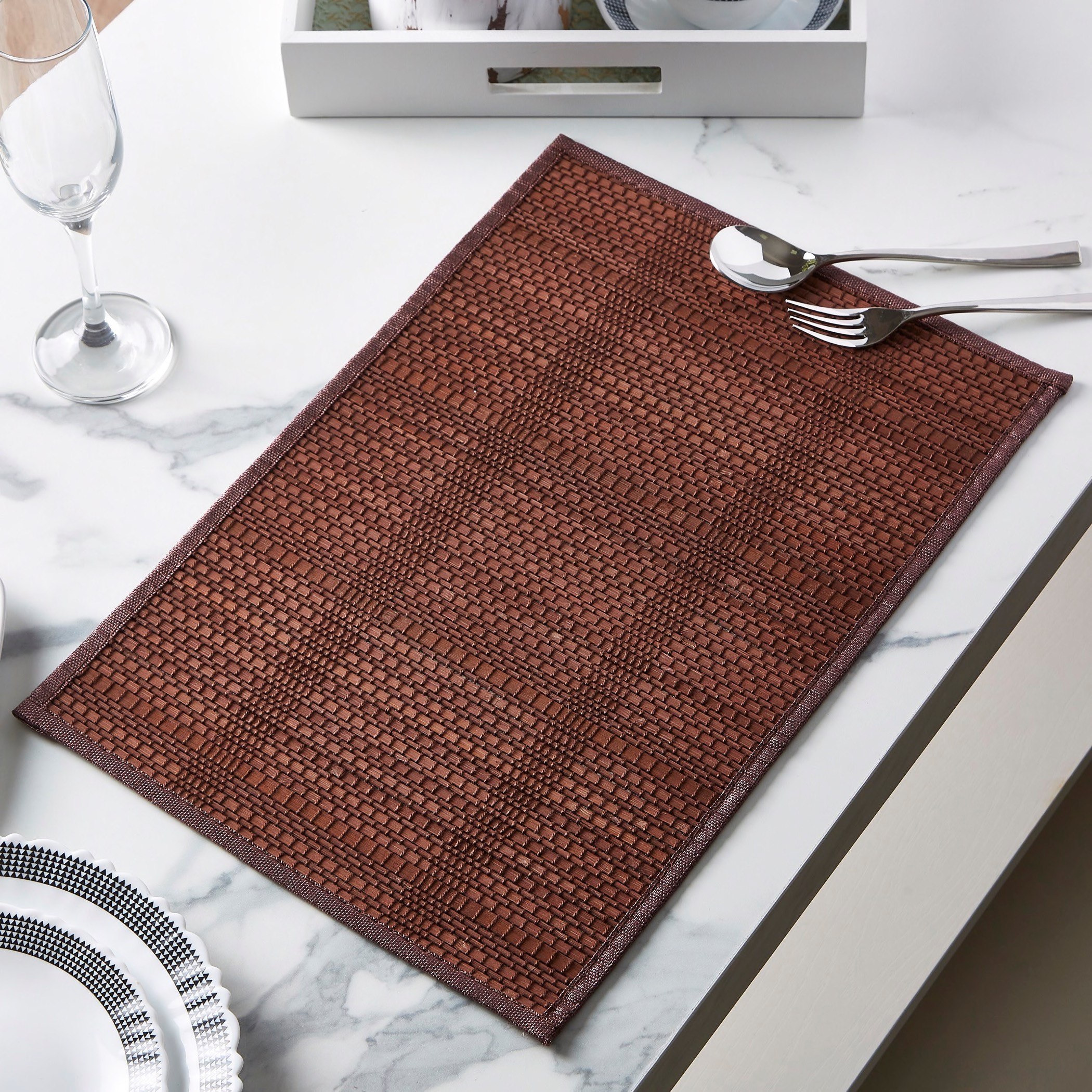 لبادة صحون خيزران من كورا - 30×45 سم-hbxdecorandfurnishings-homefurnishings-tablelinens-image-1