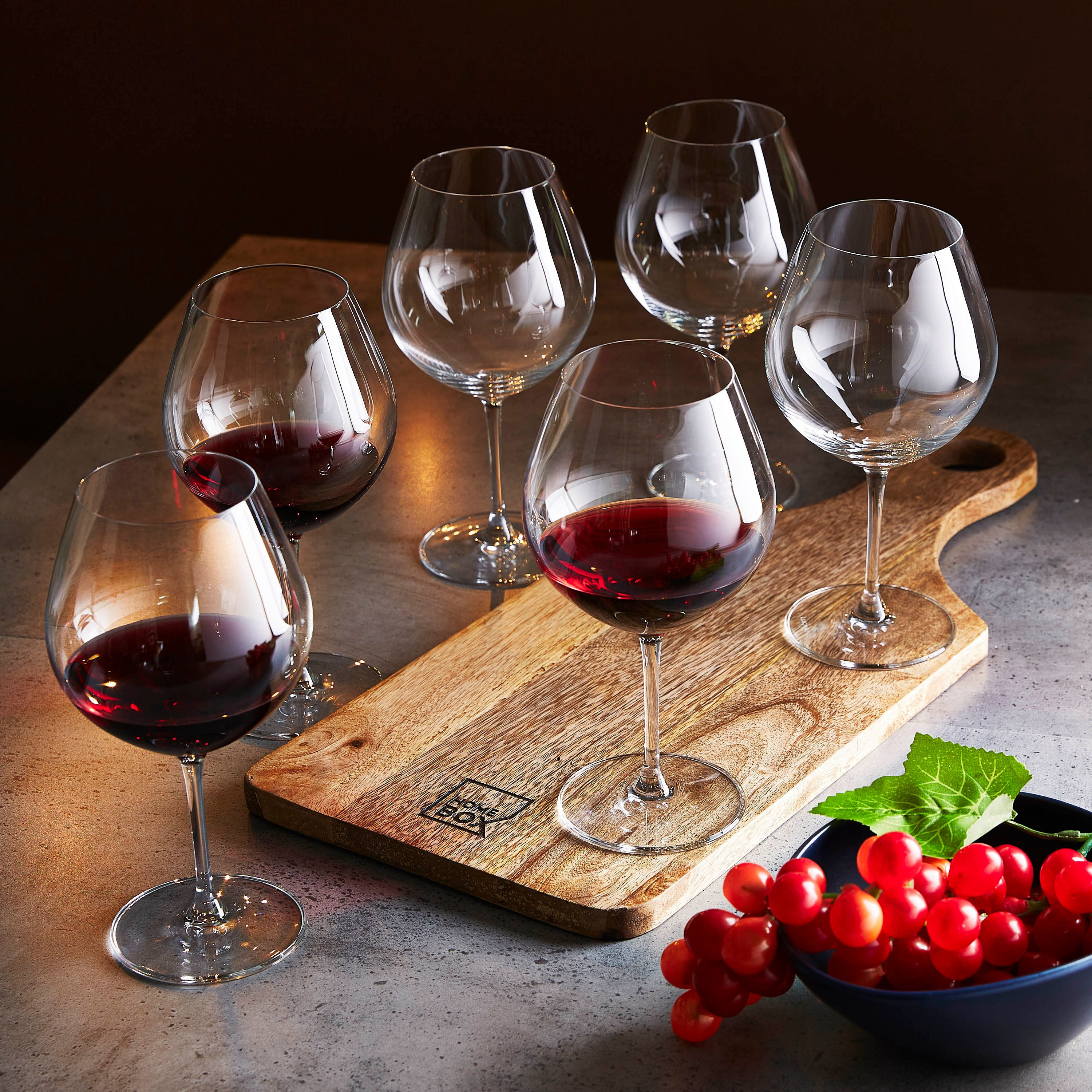 Lucaris Crystal Bangkok Bliss 6-Piece Burgundy Stem Glass Set - 750 ml-hbxhomeware-hbxkitchen-image-1