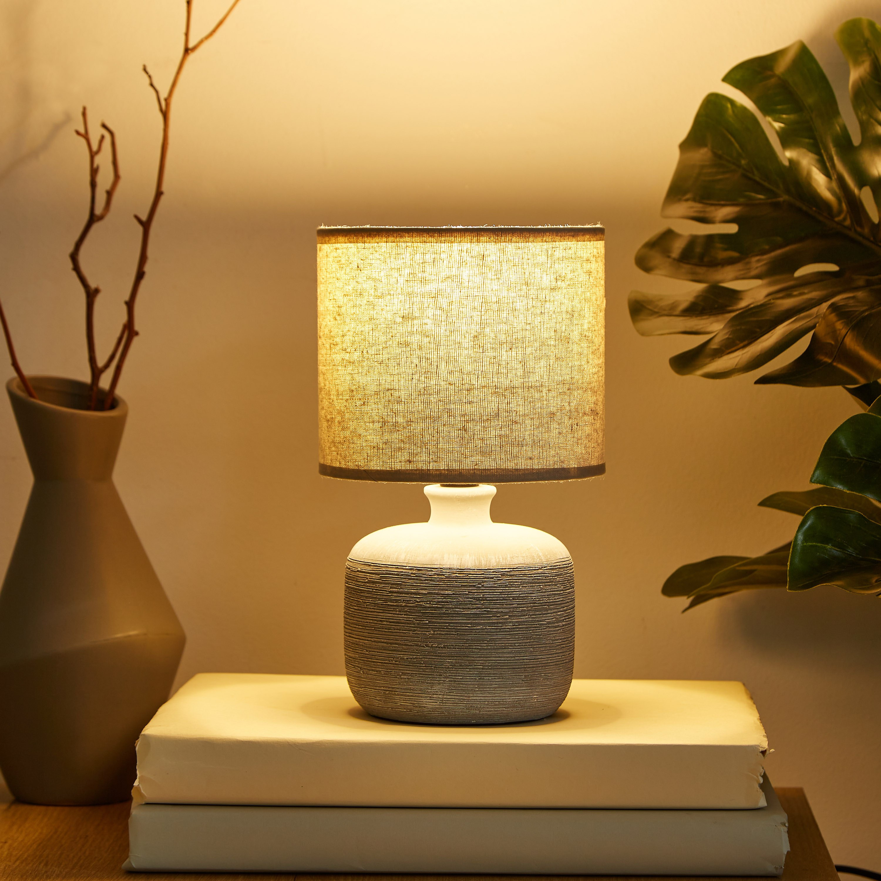 Ekon Ceramic Table Lamp - 29 cm-hbxlivingroom-lighting-tablelamps-image-2