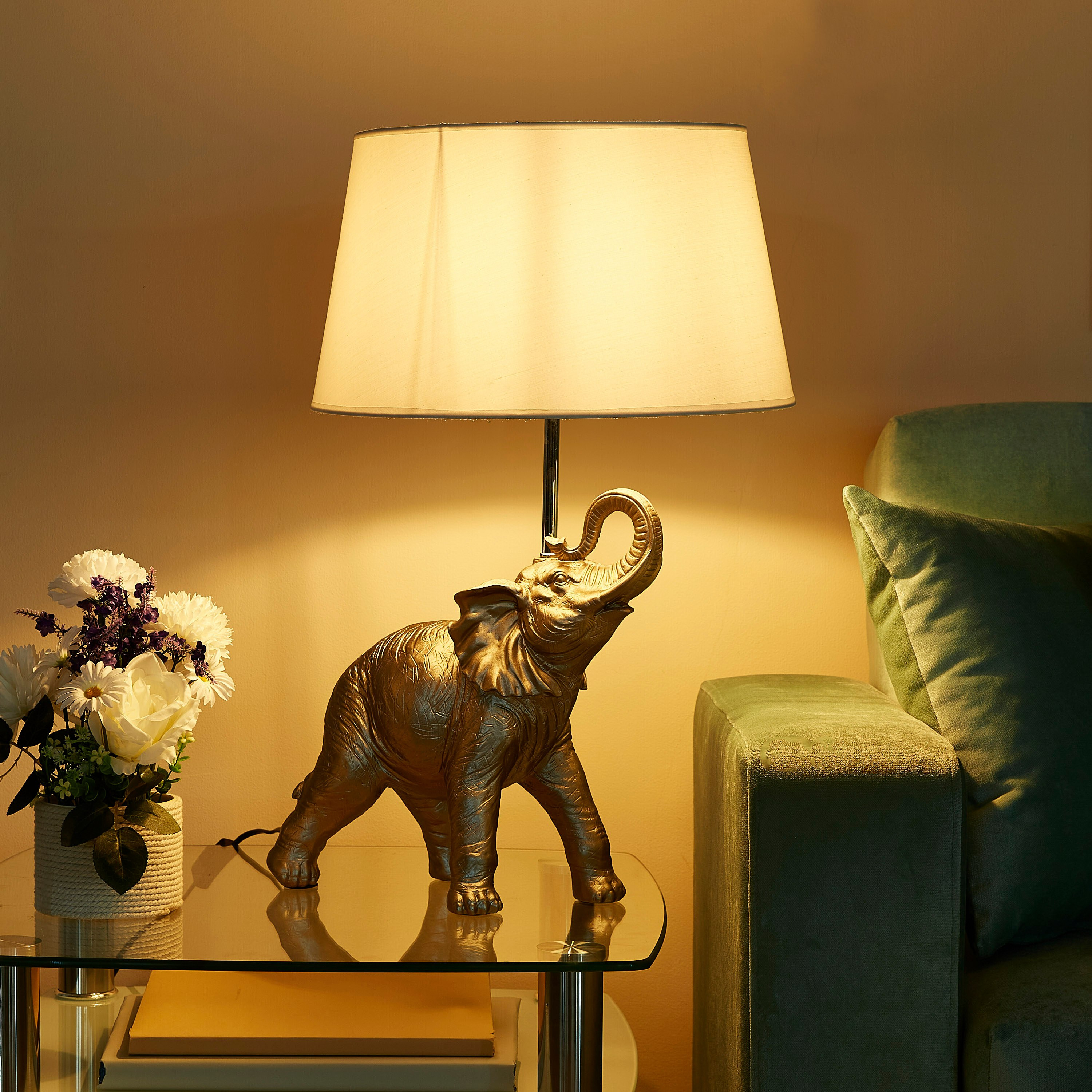 Elephant bedside store lamp