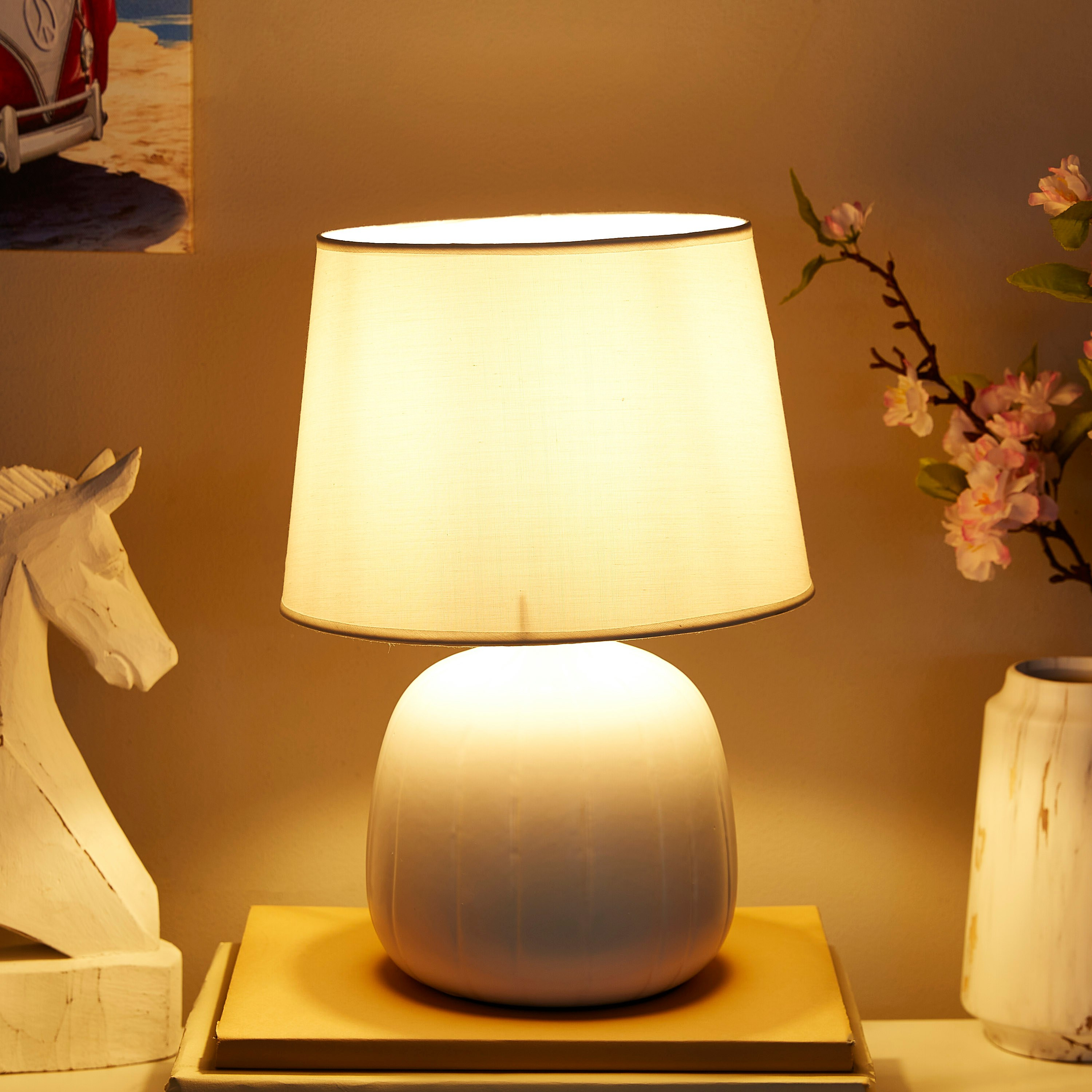 Ekon Ceramic Table Lamp - 35 cm-hbxlivingroom-lighting-tablelamps-image-2