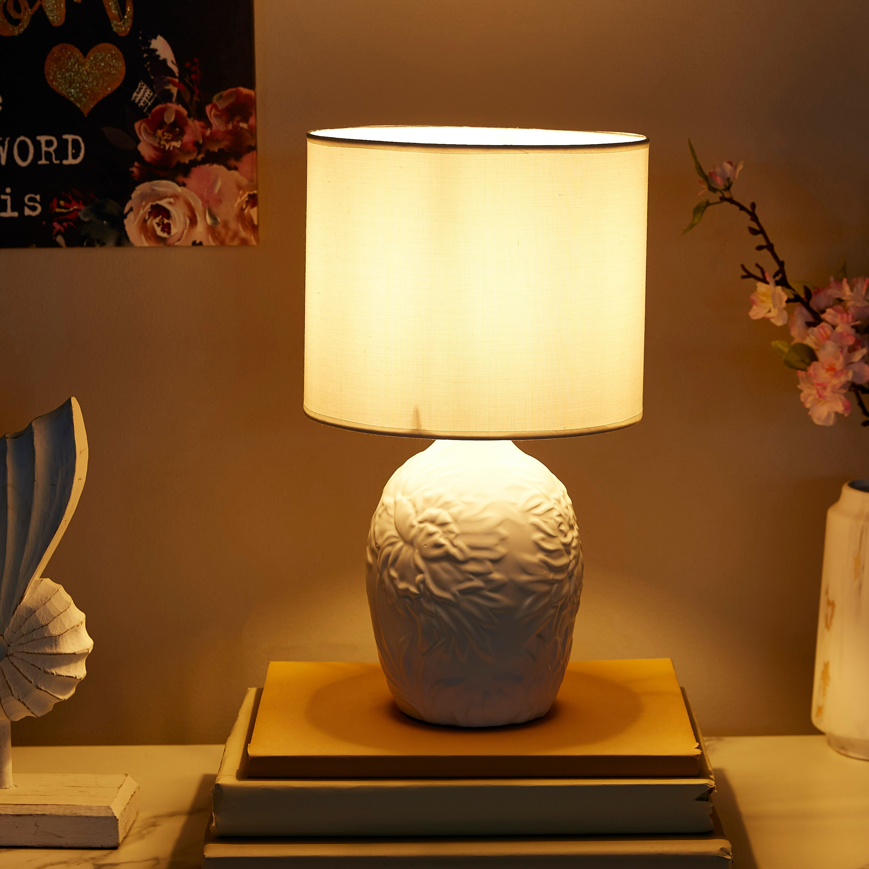Ekon Ceramic Table Lamp - 37 cm-hbxlivingroom-lighting-tablelamps-image-2