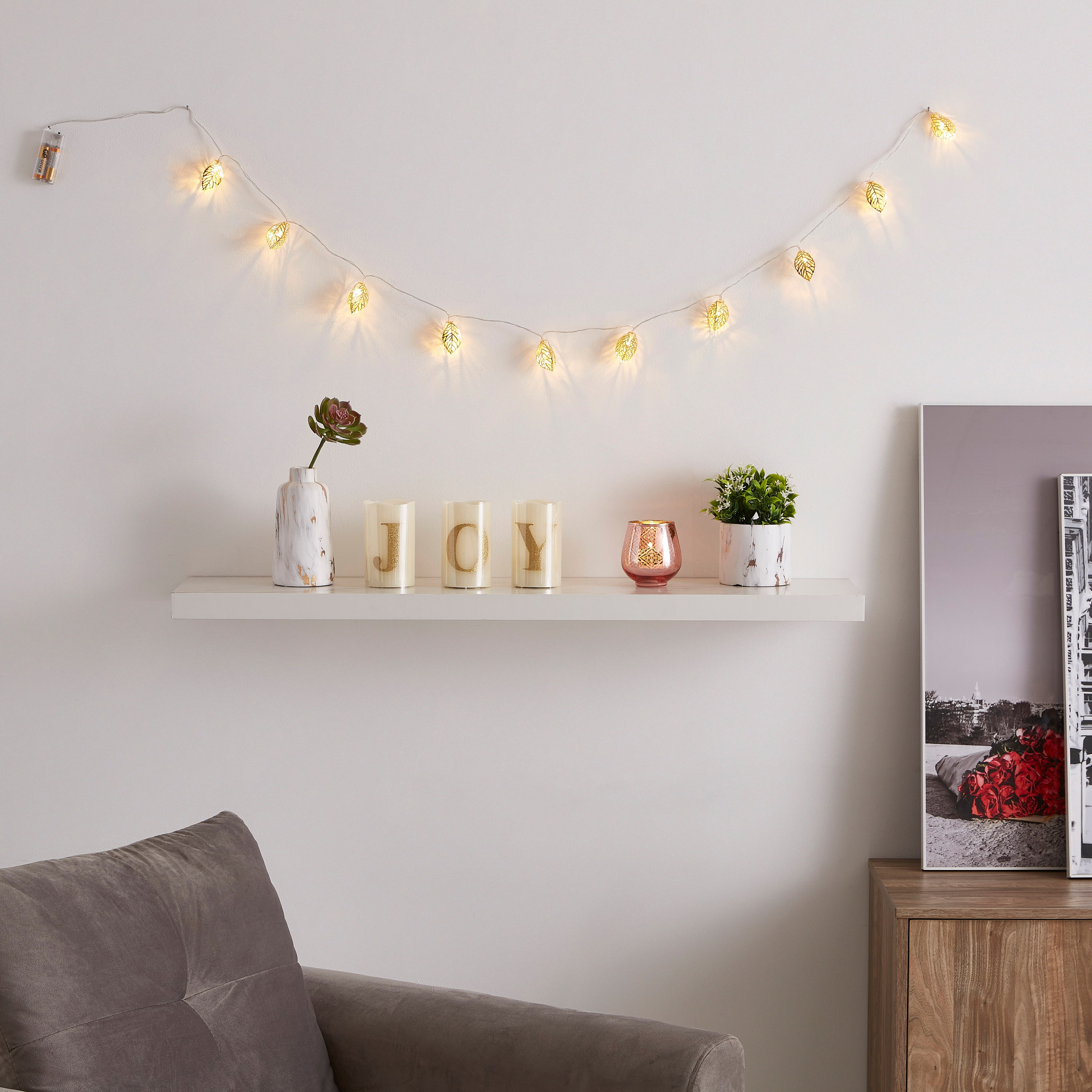 خيط إضاءة أل إي دي بتصميم ورقة شجر 10 قطع من أورلا - 165 سم-hbxdiningroom-lighting-decorativesandstringlights-image-5