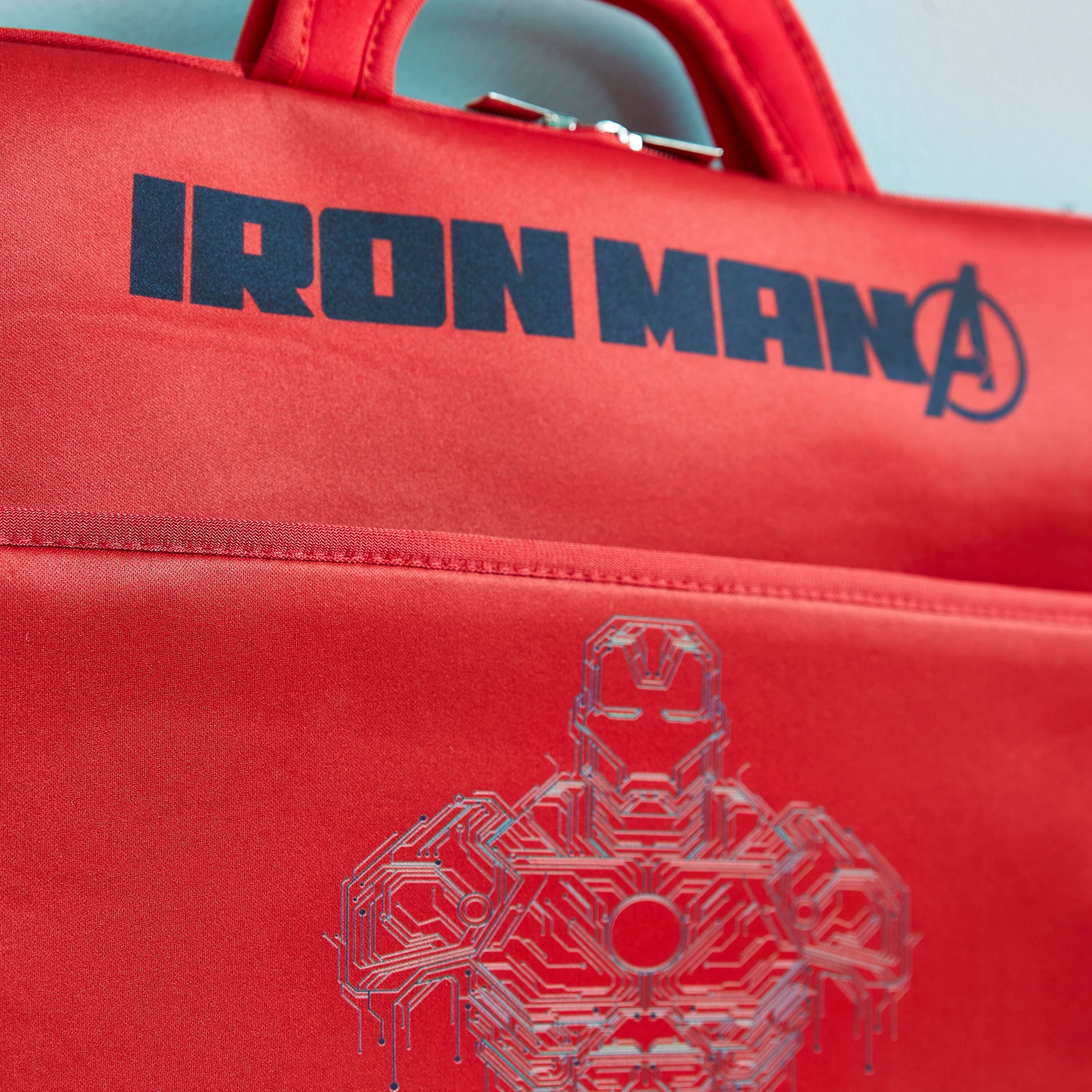Iron Man Print 15-Inch Laptop Case with Handle-hbxkidsandyouth-playroom-stationery-image-2