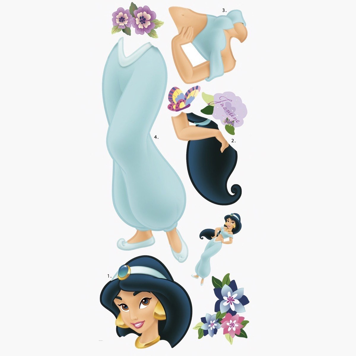 Disney Princess Jasmine Peel and Stick Giant Wall Sticker-hbxhomeware-hbxkidsandyouth-image-3