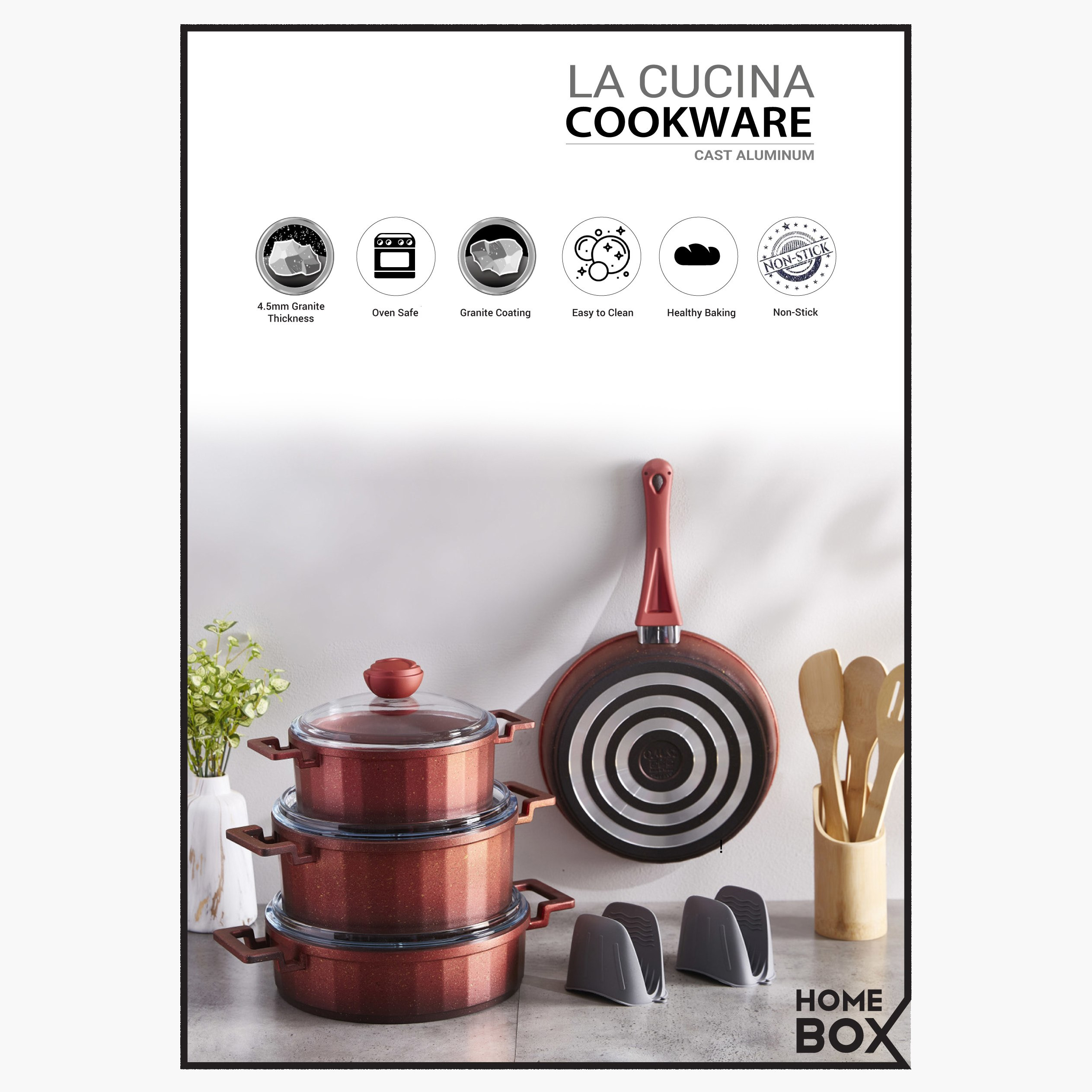طقم أواني الطهي 9 قطع جرانيت من لا كوزينا-hbxkitchen-kitchenware-foodpreparation-image-13