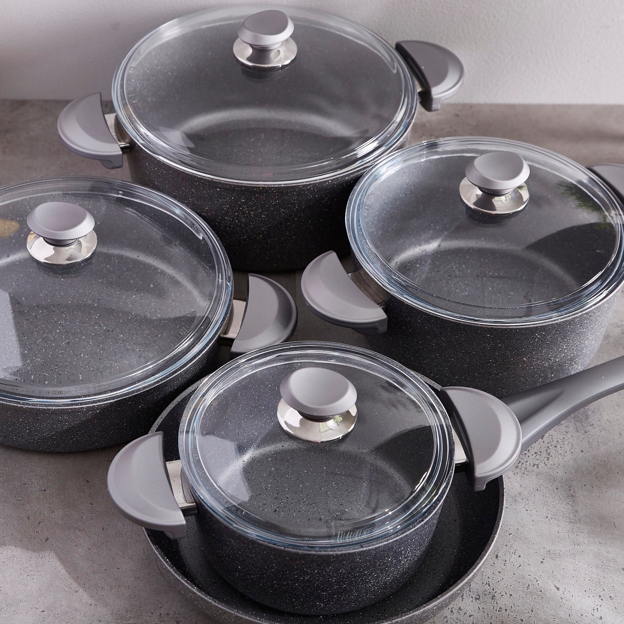 طقم أواني الطهي 9 قطع جرانيت من لا كوزينا-hbxkitchen-kitchenware-foodpreparation-image-9