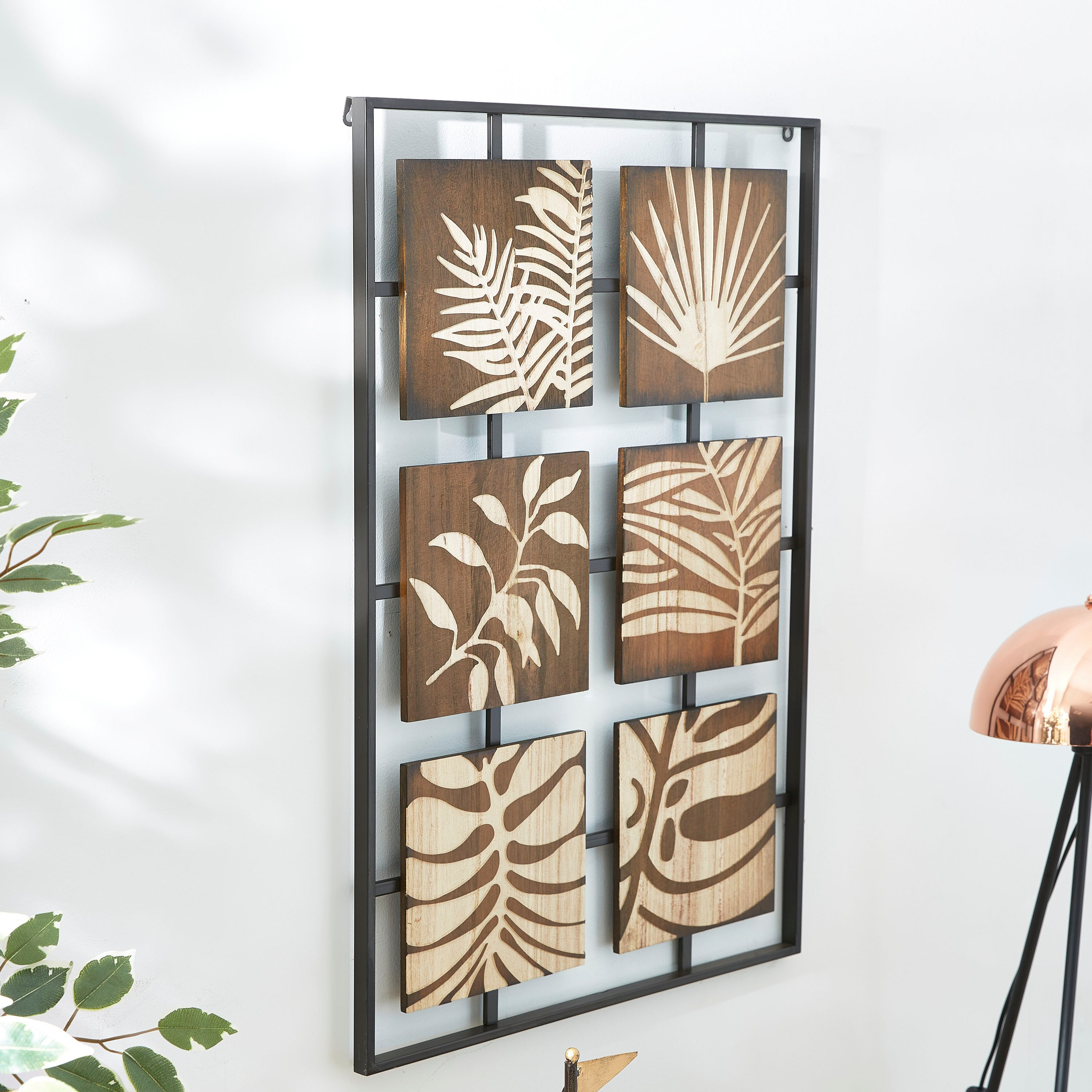Ibiza Tavya Leaf Wall Decor-hbxdiningroom-walldecor-wallart-image-2