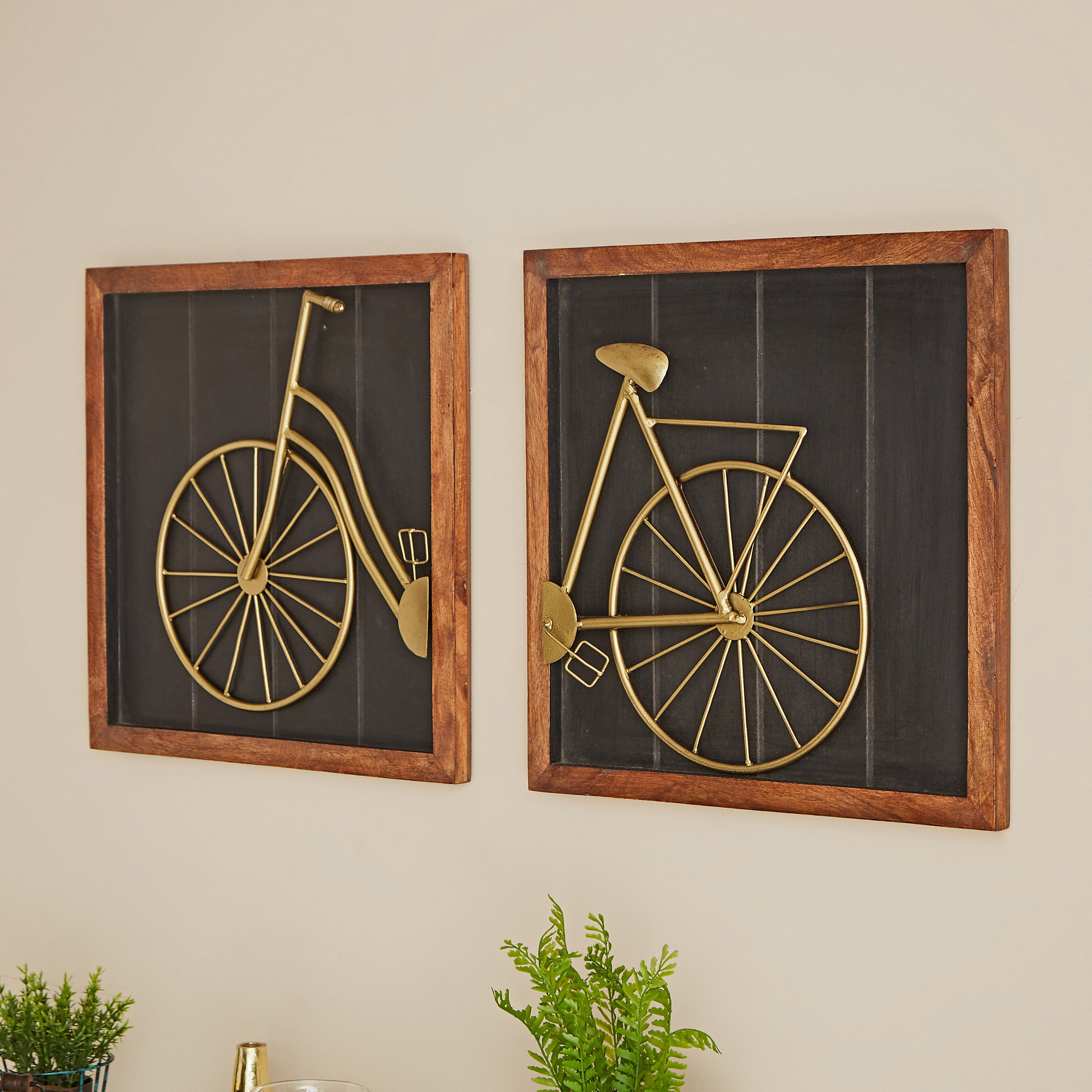 Ibiza Double Frame Lady Cycle Decor-hbxhomeware-homedecor-figurinesandornaments-image-1