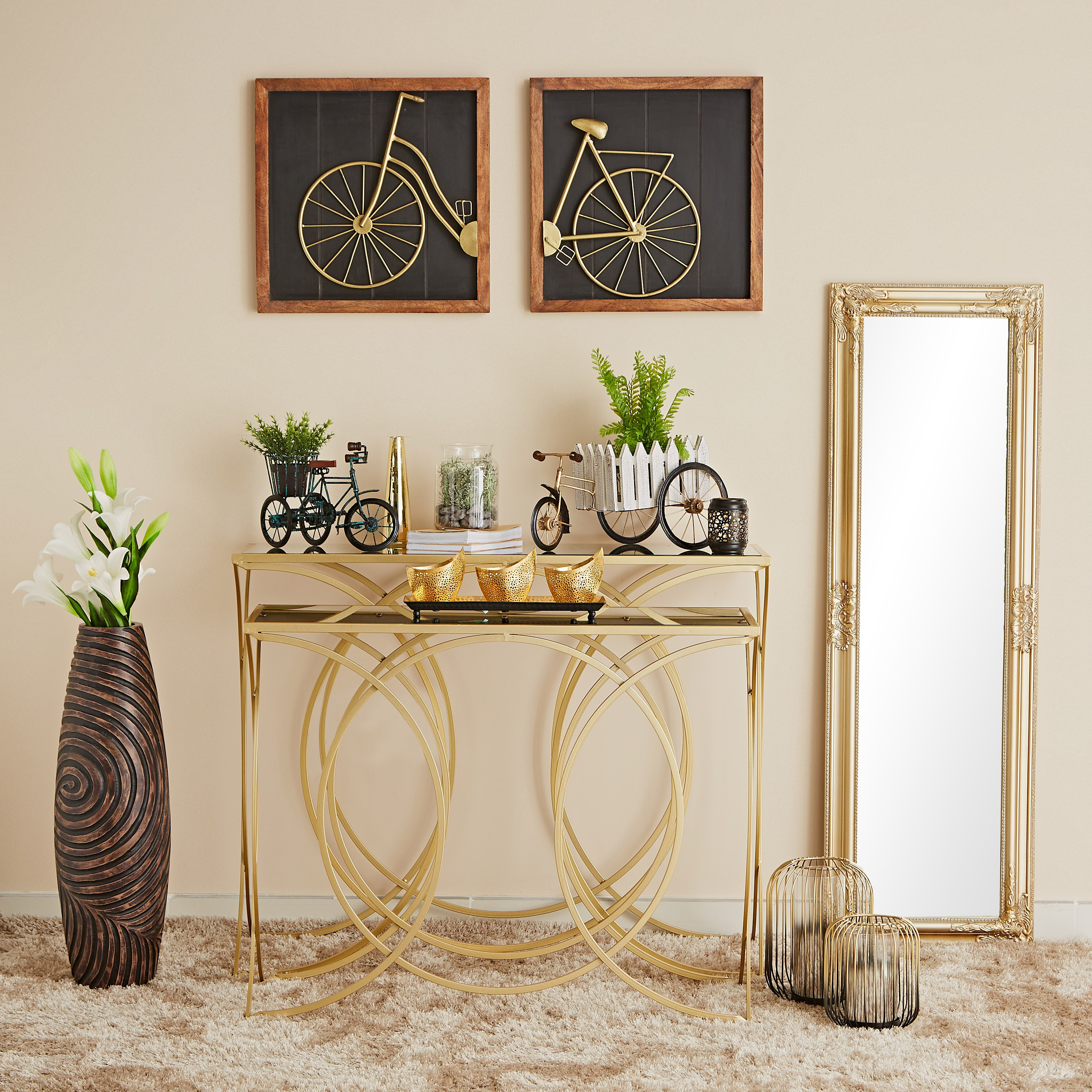 Ibiza Double Frame Lady Cycle Decor-hbxhomeware-homedecor-figurinesandornaments-image-4