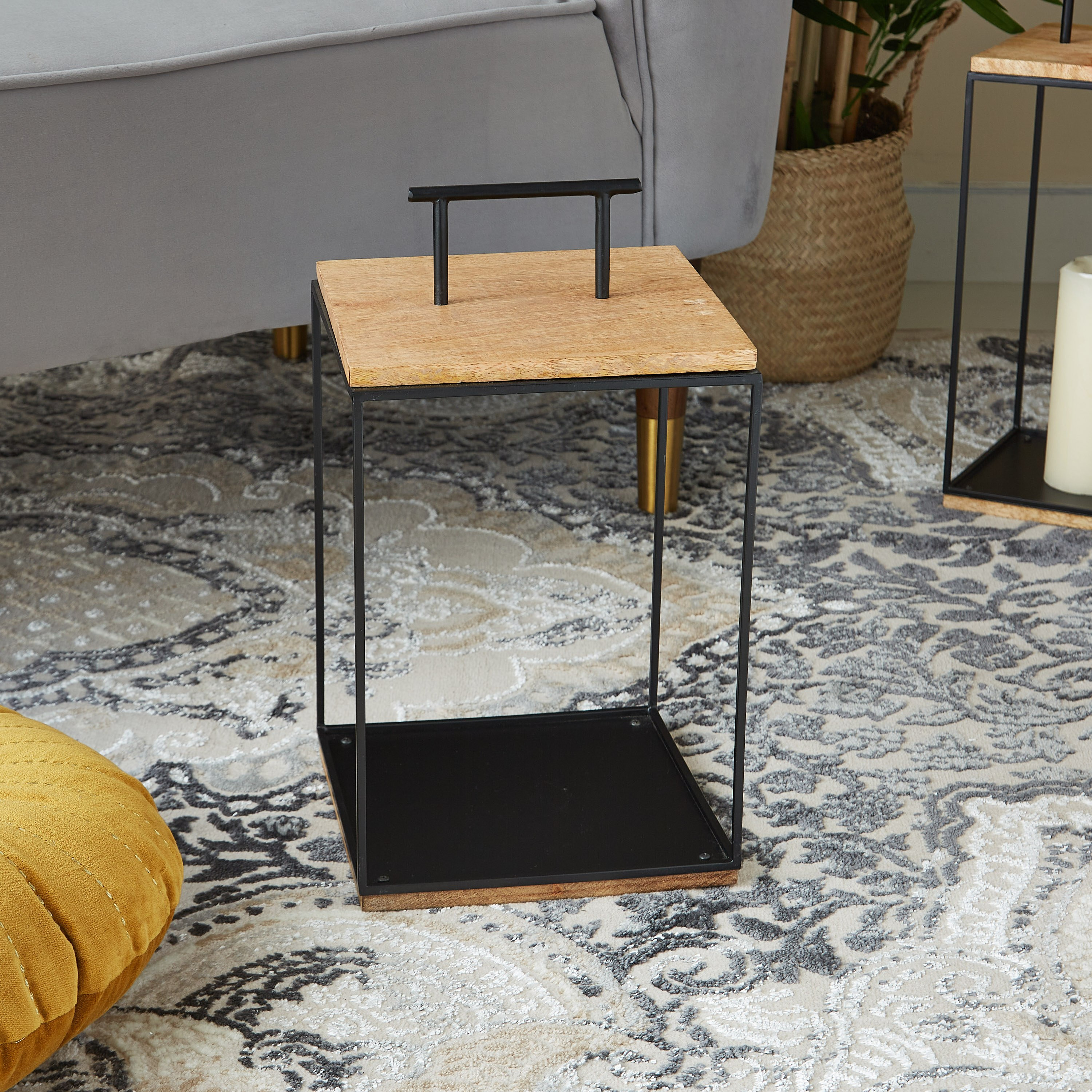 حامل شموع على شكل مكعبات خشبية من إيزنا - 40 سم-hbxlivingroom-decorandaccessories-candleholders-image-1