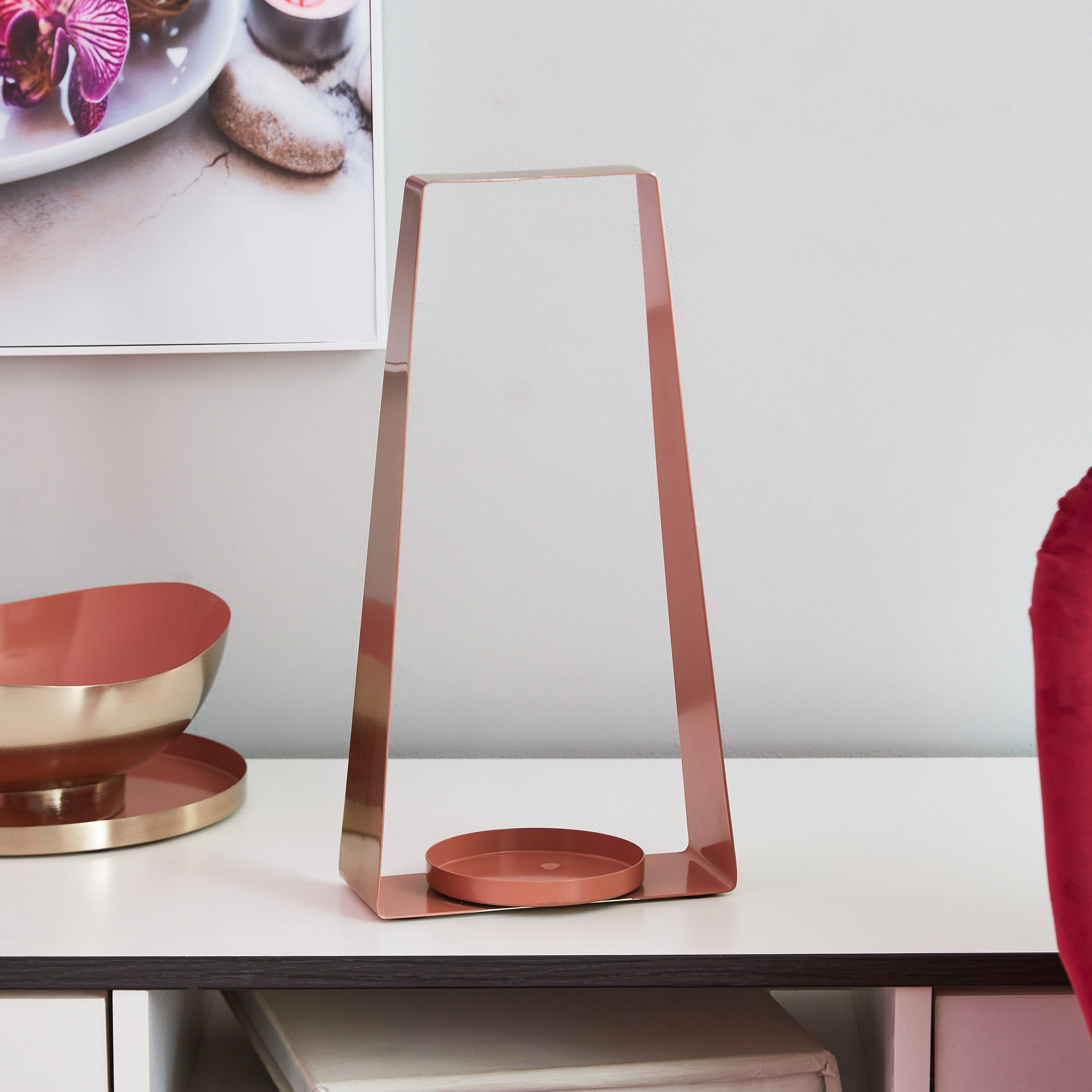 حامل شموع معدني من إيزنا - 34 سم-hbxlivingroom-decorandaccessories-candleholders-image-1