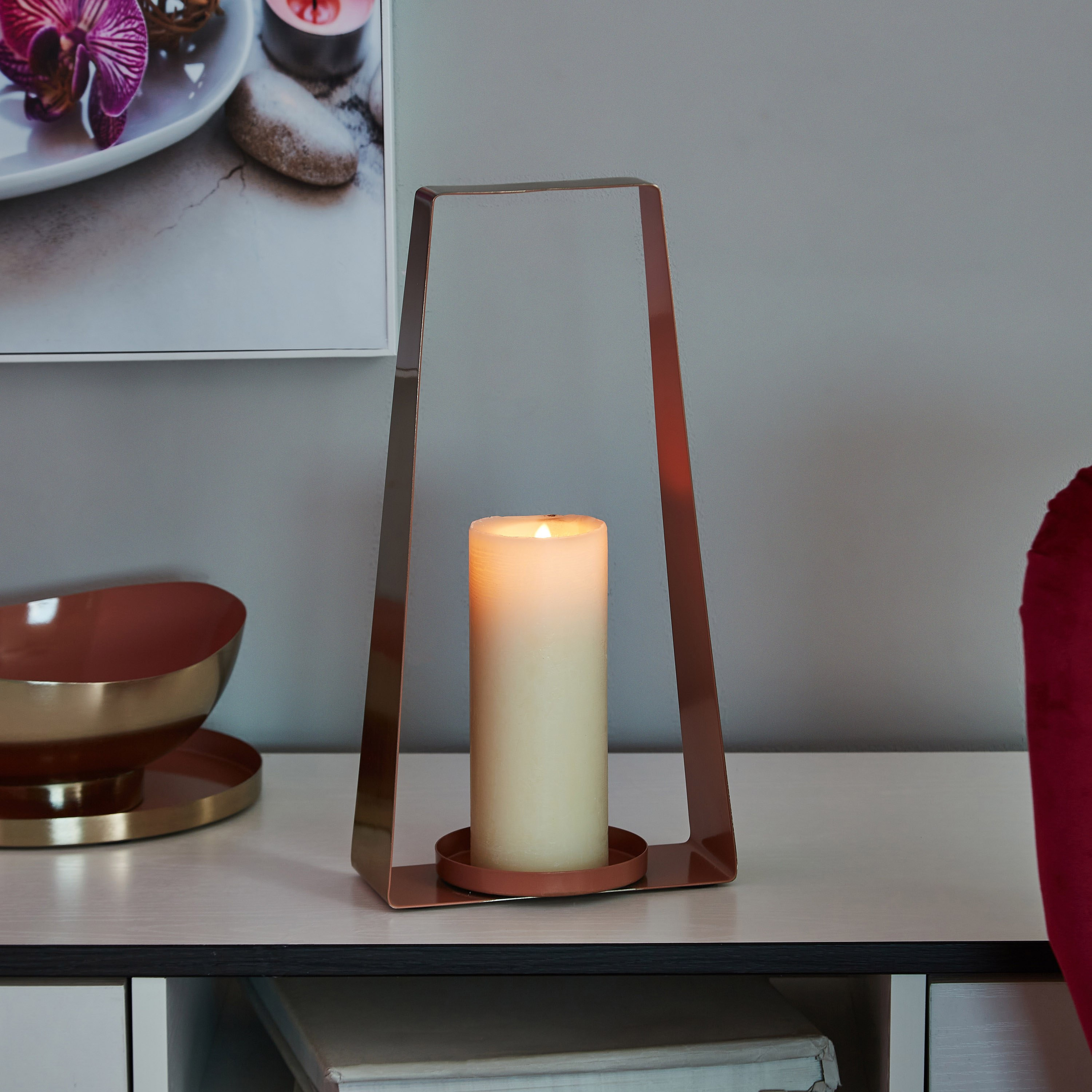 حامل شموع معدني من إيزنا - 34 سم-hbxlivingroom-decorandaccessories-candleholders-image-2