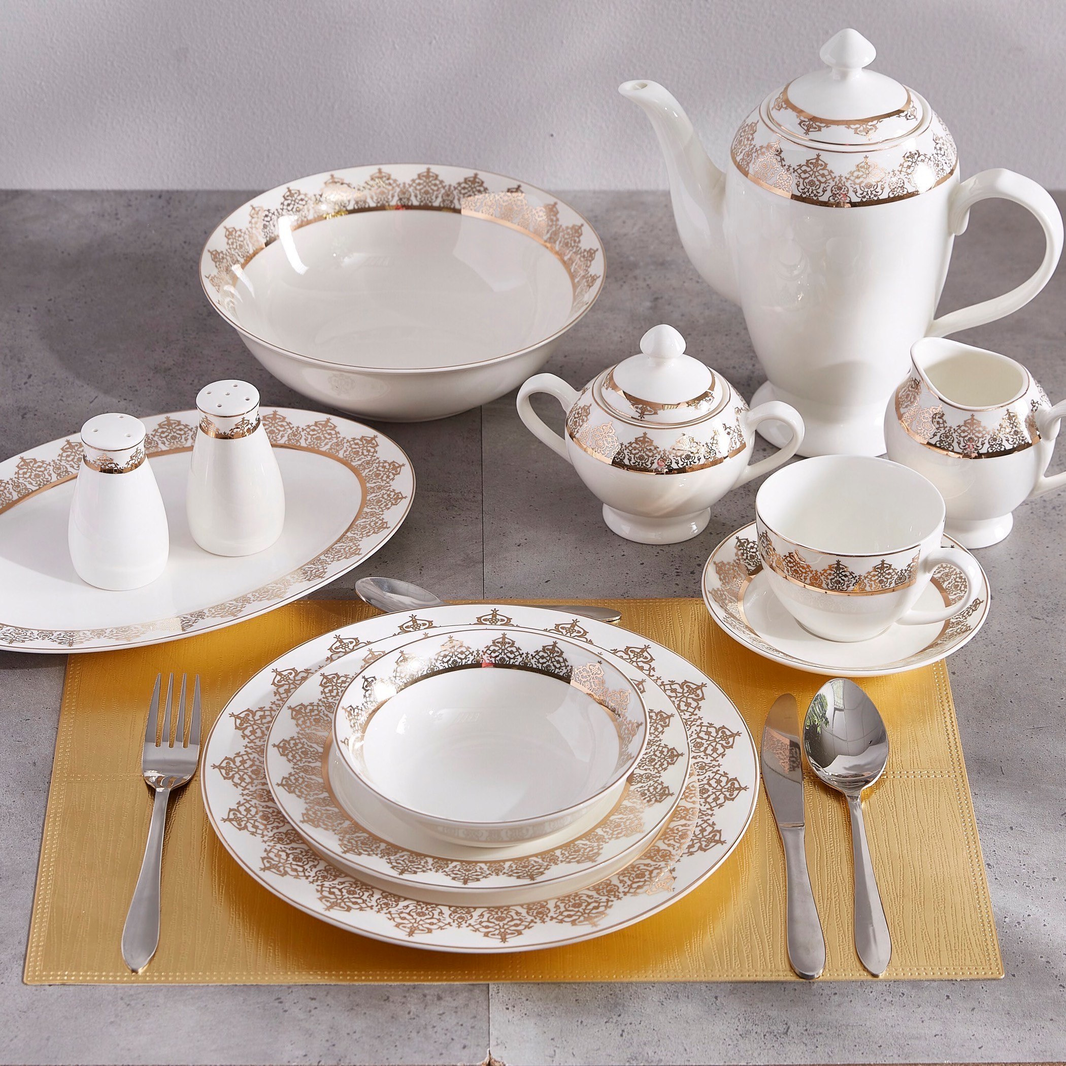 طقم مستلزمات المائدة من الخزف الصيني من فيست فينيس - 47 قطعة-hbxhomeware-hbxkitchen-image-2