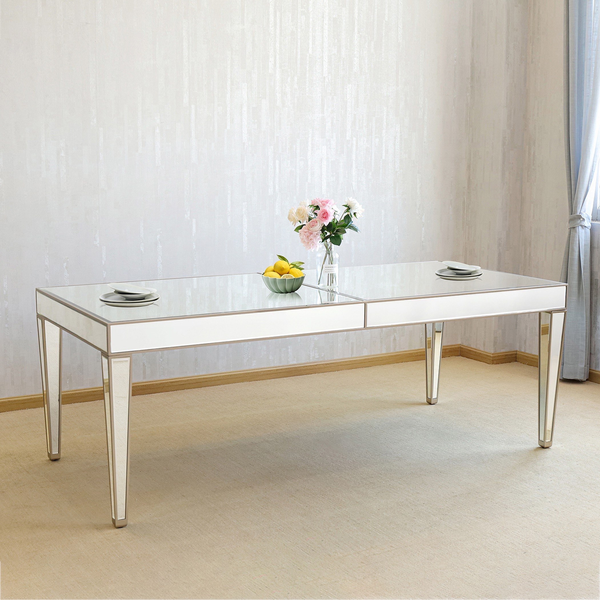 طاولة سفرة بمرآة لـ 8 مقاعد من ميراج-hbxfurniture-diningroom-diningtables-eightseater-image-1