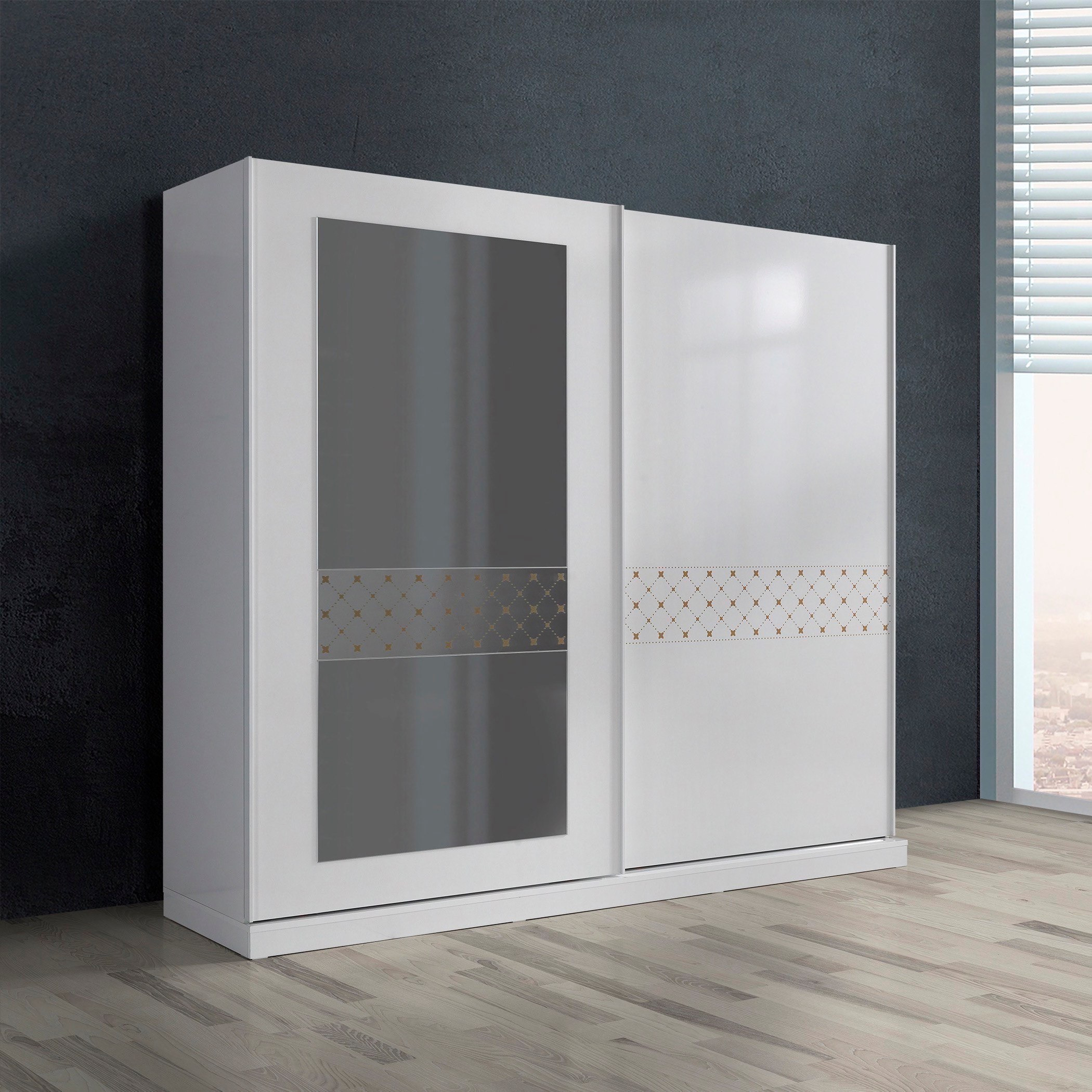 خزانة ملابس بباب انزلاقي ومرايا من دايموند-hbxfurniture-wardrobes-image-1