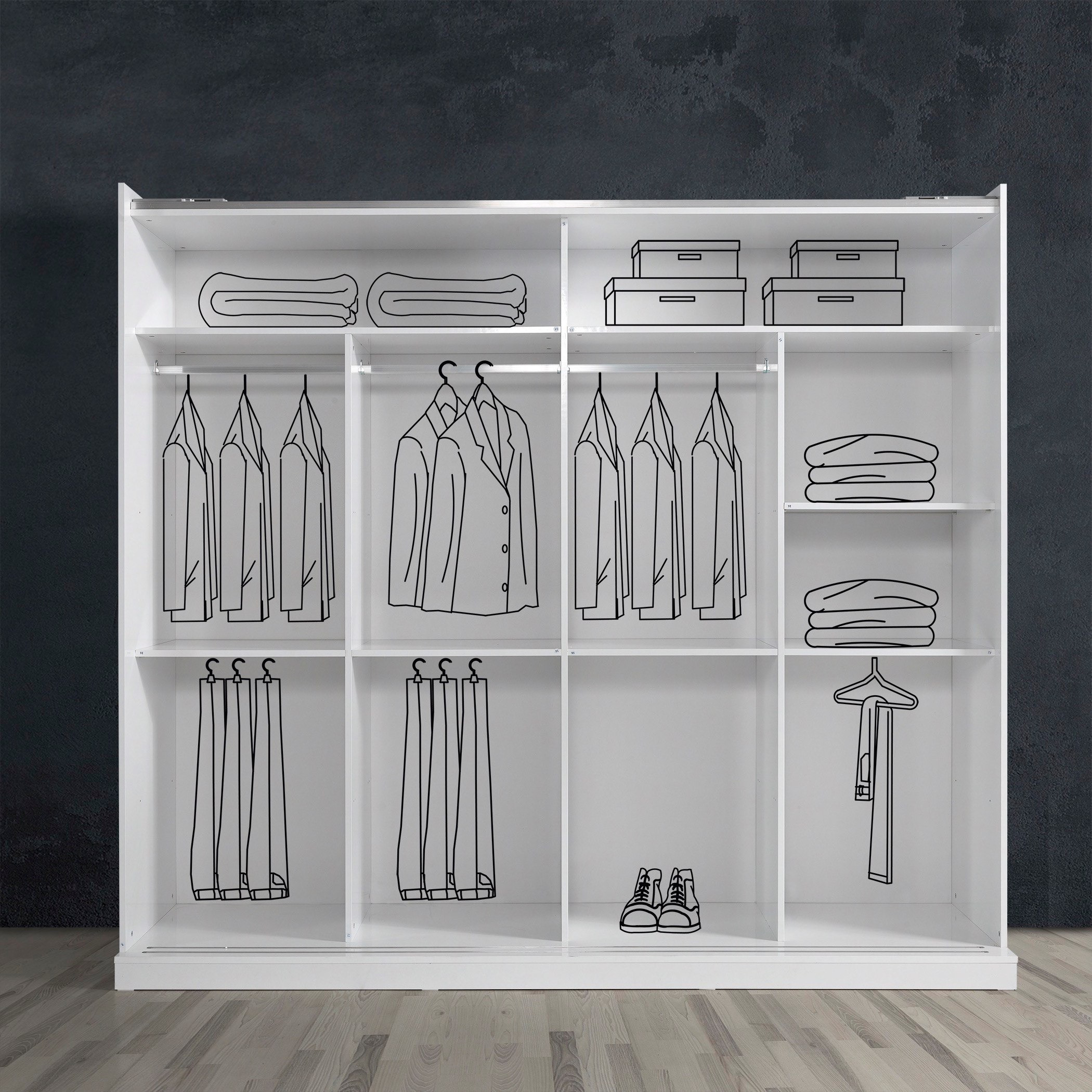 خزانة ملابس بباب انزلاقي ومرايا من دايموند-hbxfurniture-wardrobes-image-3