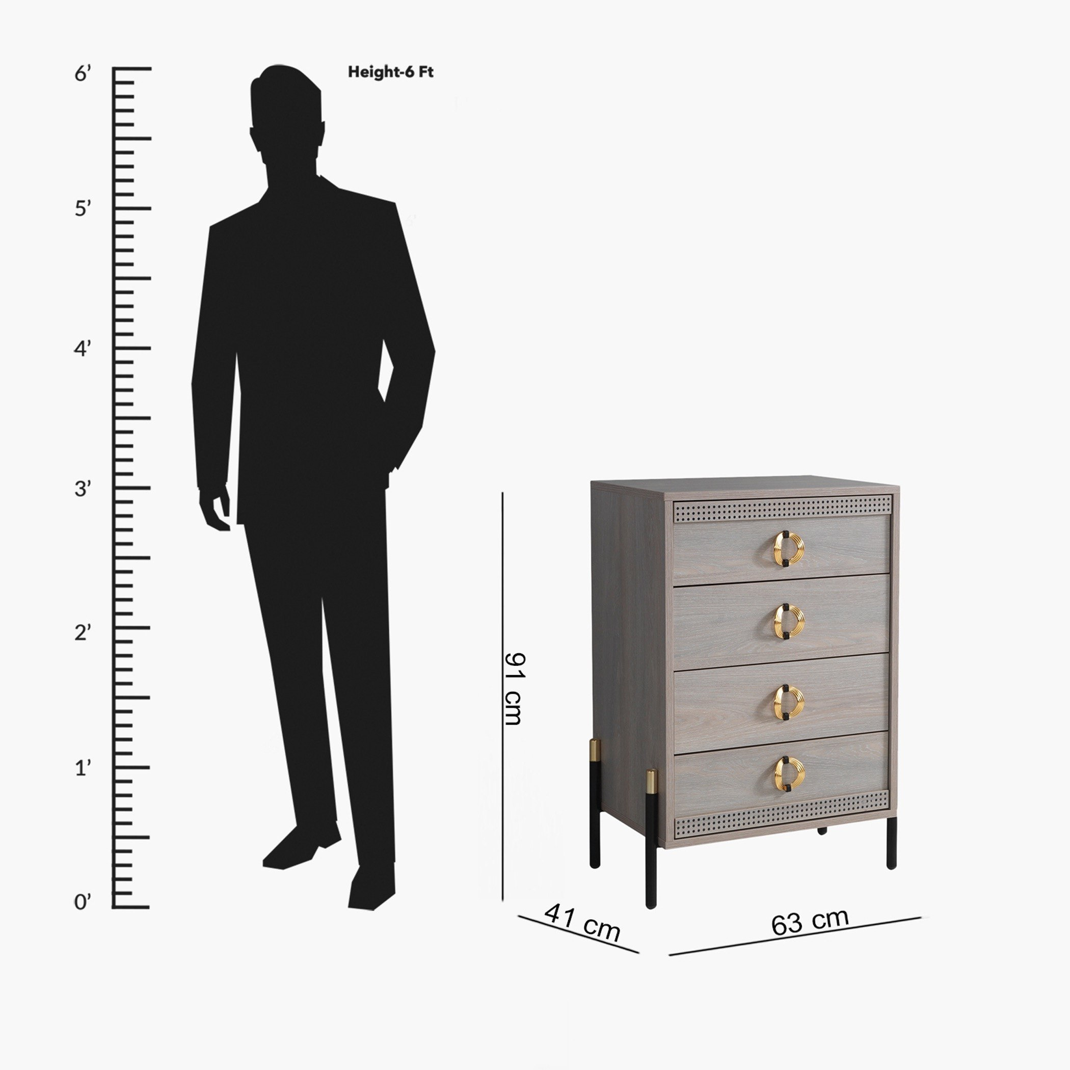 خزانة بـ 4 أدراج من مابيل-hbxfurniture-dressersandchests-chestofdrawers-image-6