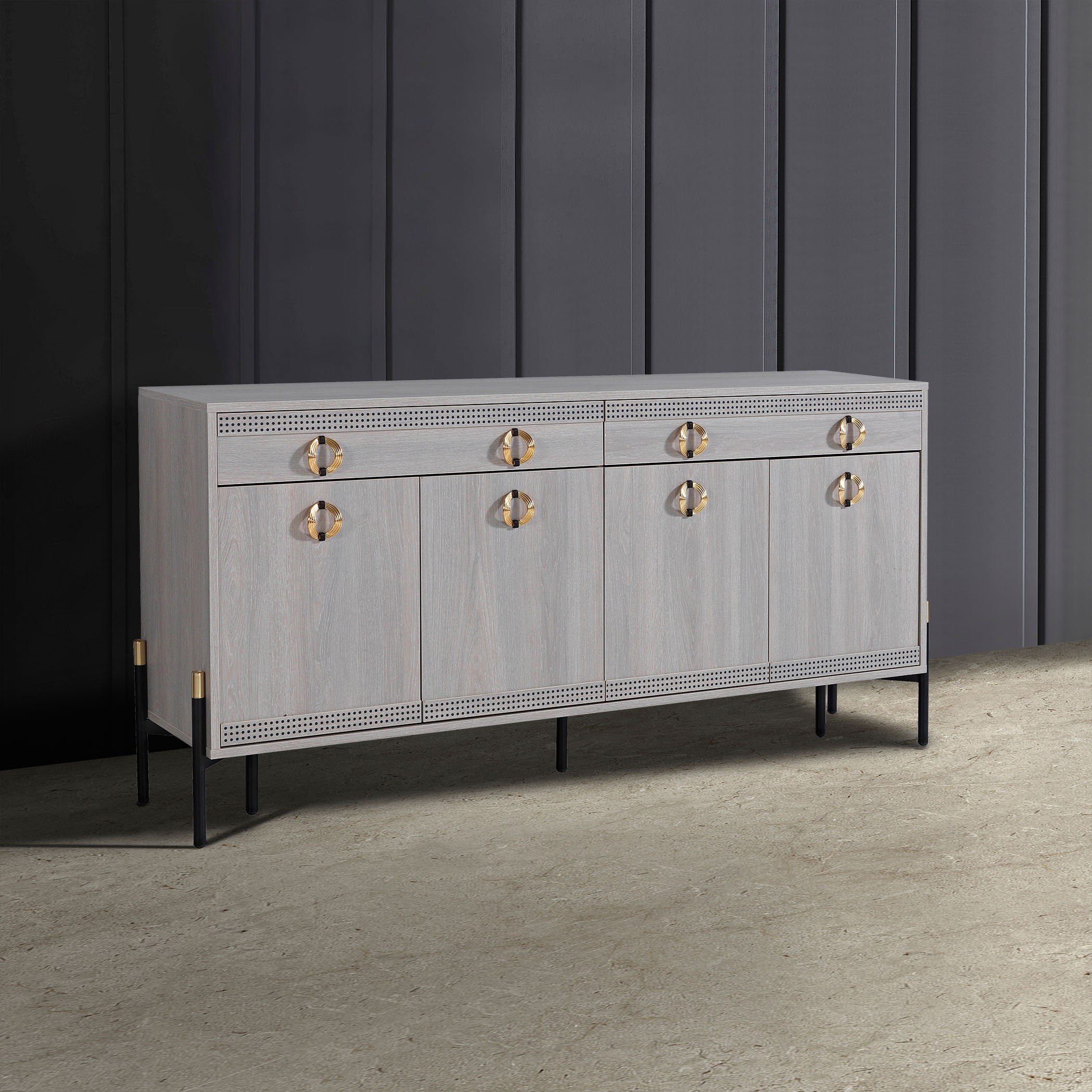 وحدة تخزين بدرجين من مابل-hbxfurniture-diningroom-buffetsandsideboards-image-1
