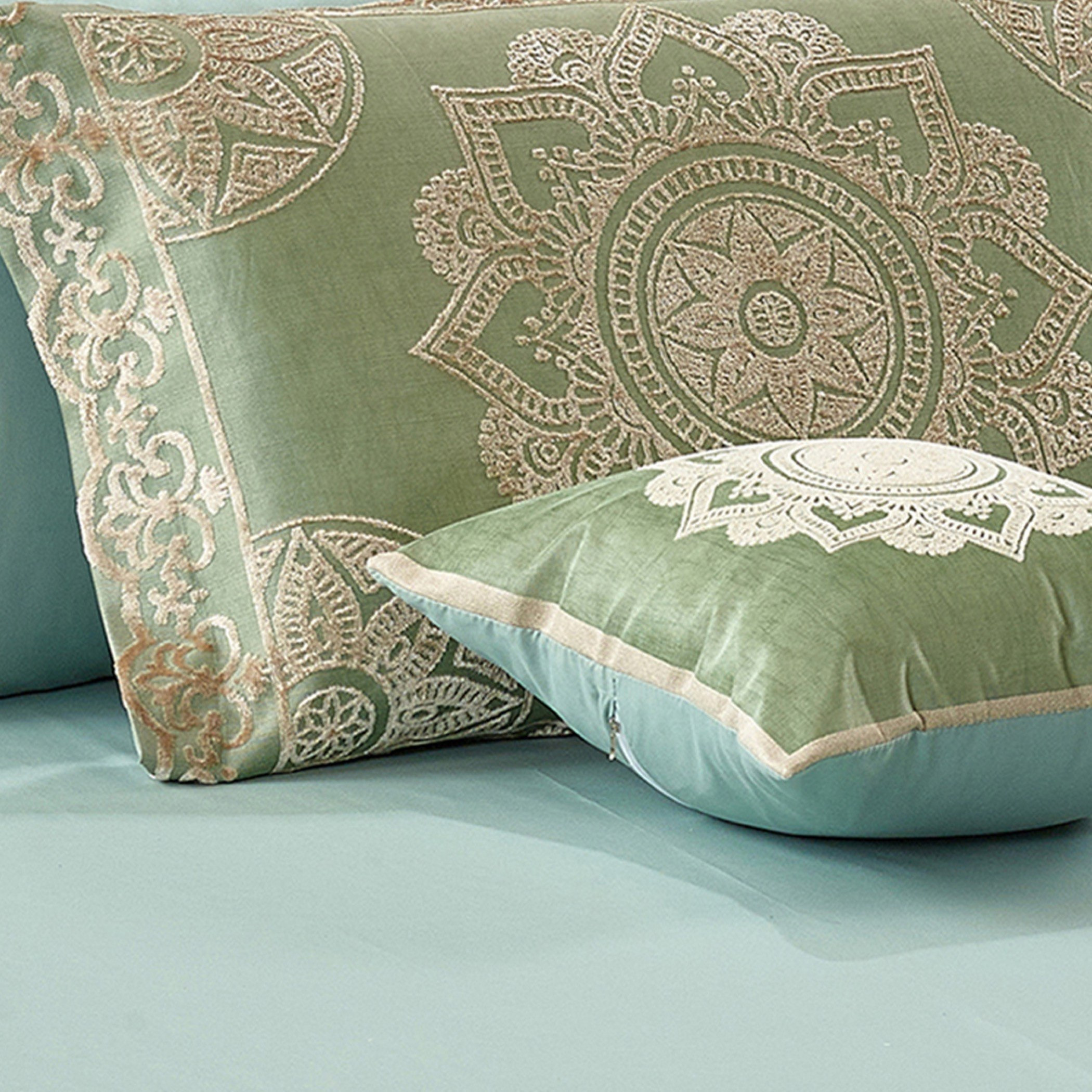 طقم لحاف جاكار كينج 10 قطع من هينا - 220x240 سم-hbxhomeware-hbxdecorandfurnishings-image-2