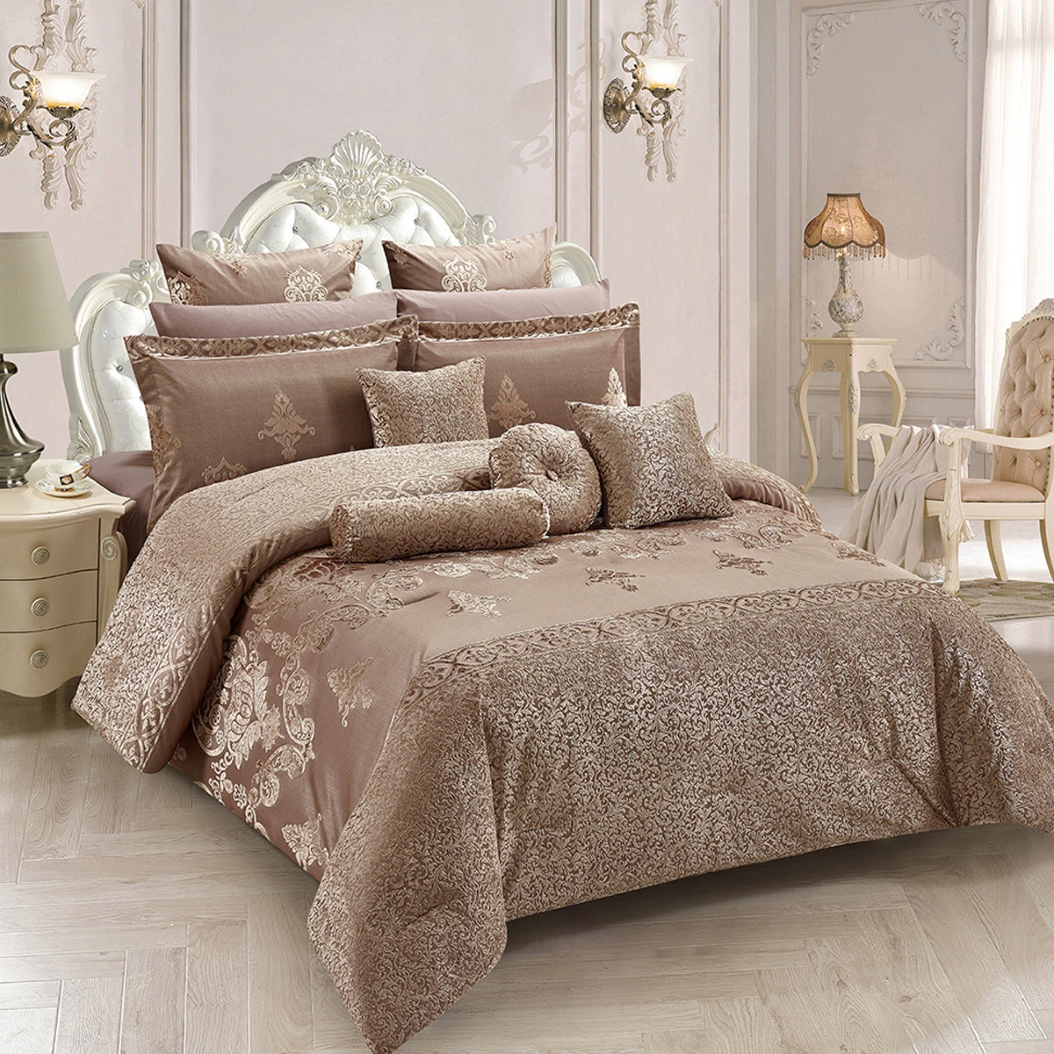 طقم لحاف سوبر كينج جاكار -12 قطعة من عليا - 220x240 سم-hbxhomeware-hbxdecorandfurnishings-image-5