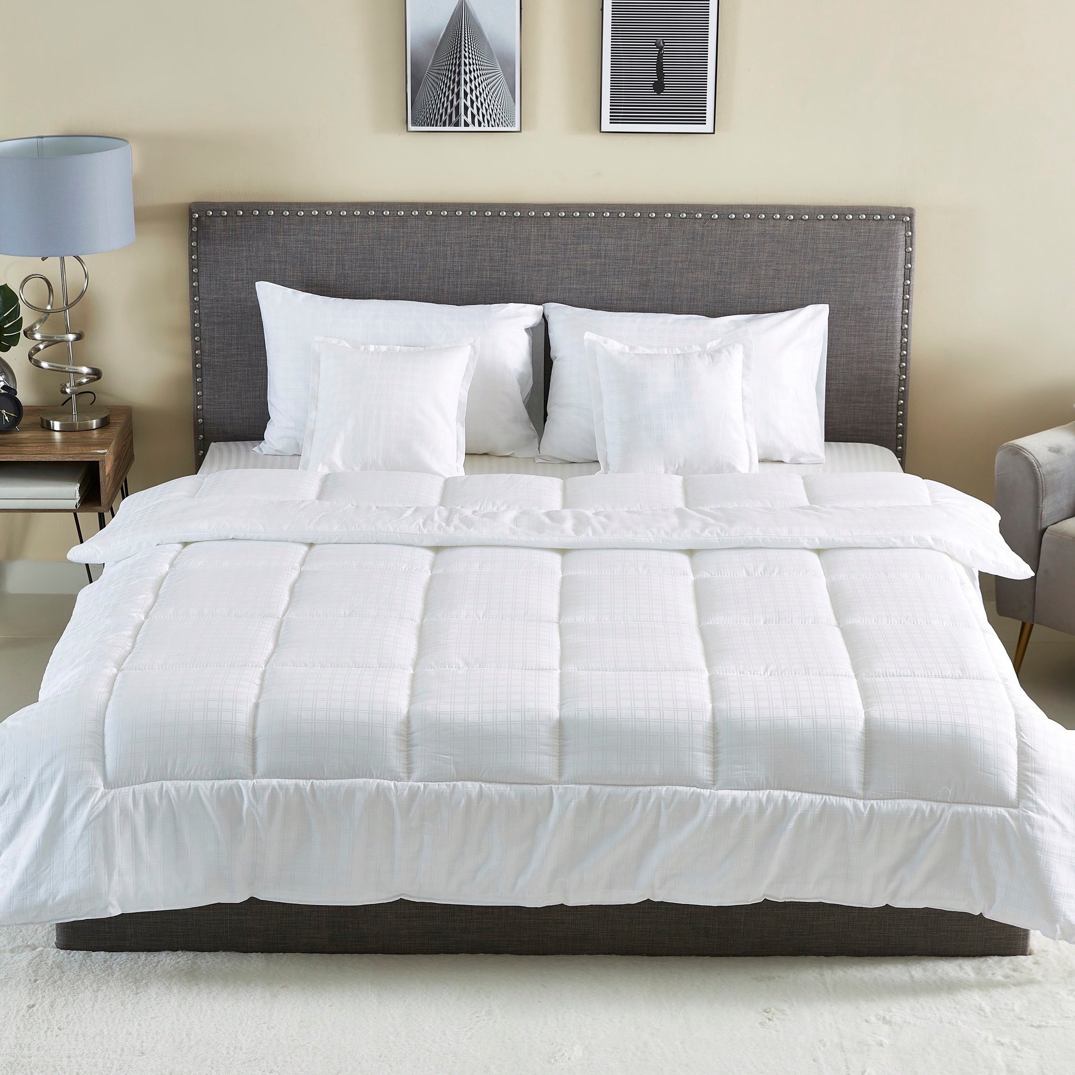 طقم لحاف كينج ساتان 5 قطع من نيوبورت دوبي - 220x240 سم-hbxhomeware-hbxdecorandfurnishings-image-1