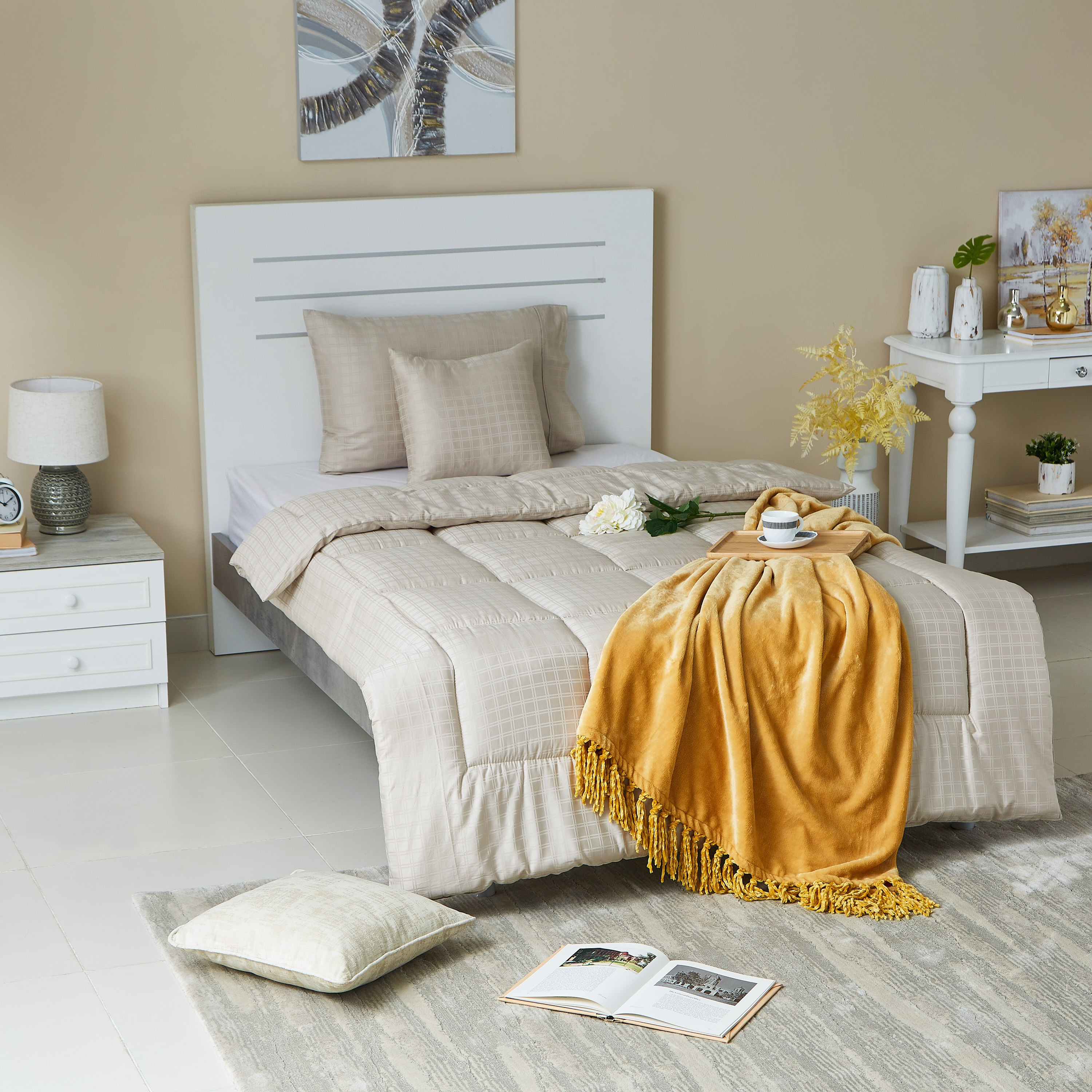 طقم لحاف مزدوج ساتان 3 قطع 150x220 سم - نيوبورت دوبي-hbxhomeware-hbxdecorandfurnishings-image-6