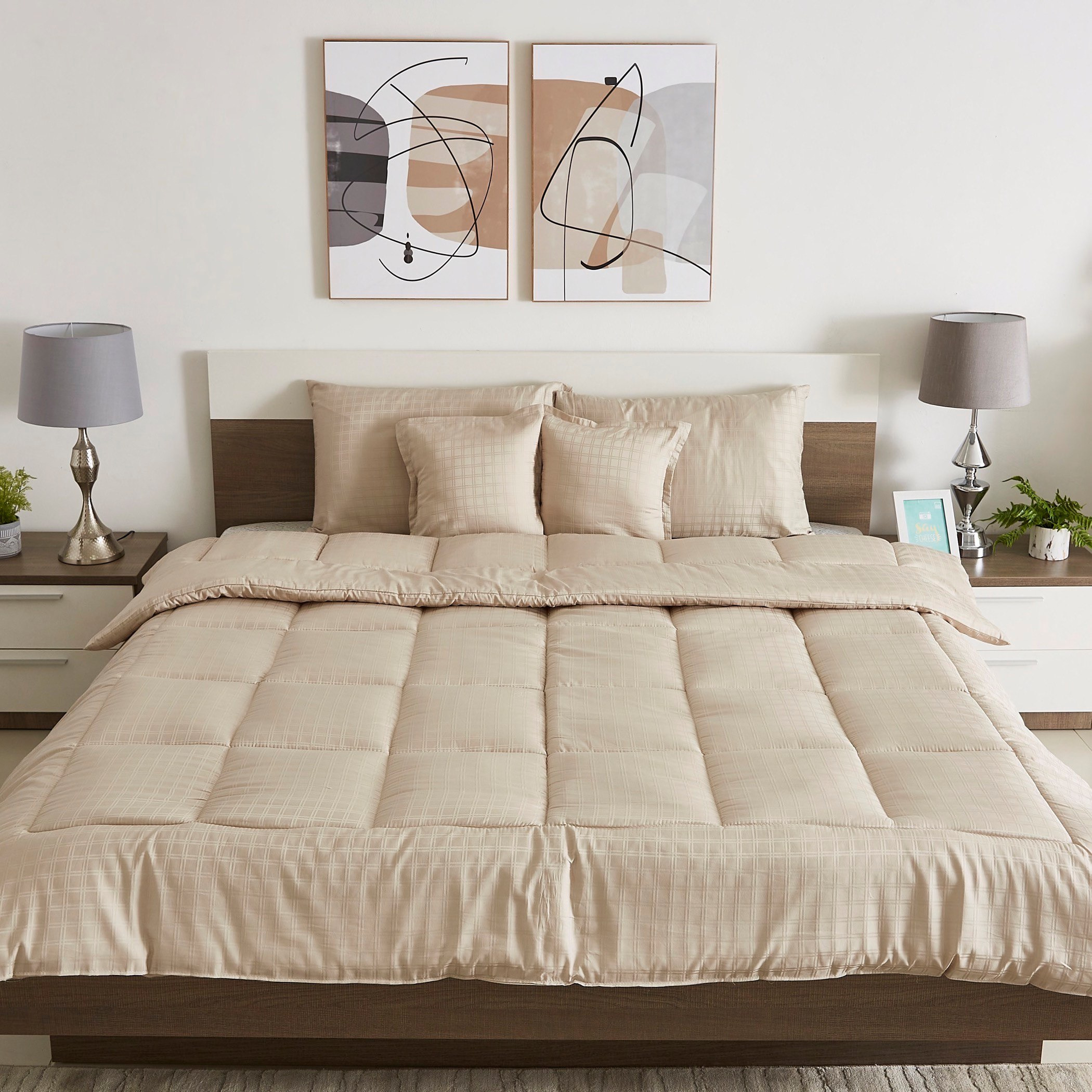 Newport Dobby Satin King 5-Piece Comforter Set  - 220x240 cm-hbxhomeware-hbxdecorandfurnishings-image-2