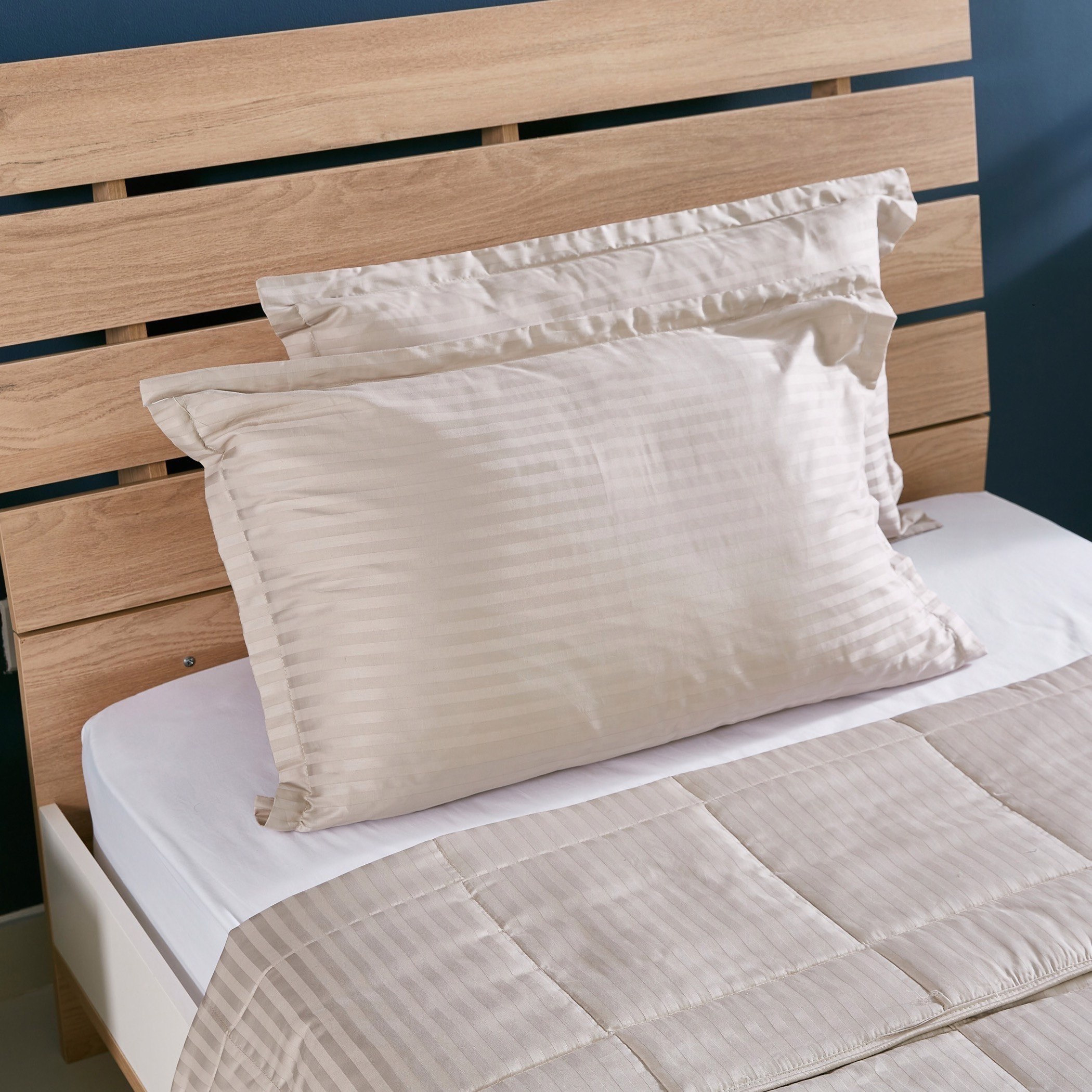 طقم لحاف مزدوج قطن مخطّط للصيف 3 قطع من كاسبلانكا - 150x220 سم-hbxdecorandfurnishings-bedding-bedspreadsandquilts-image-3