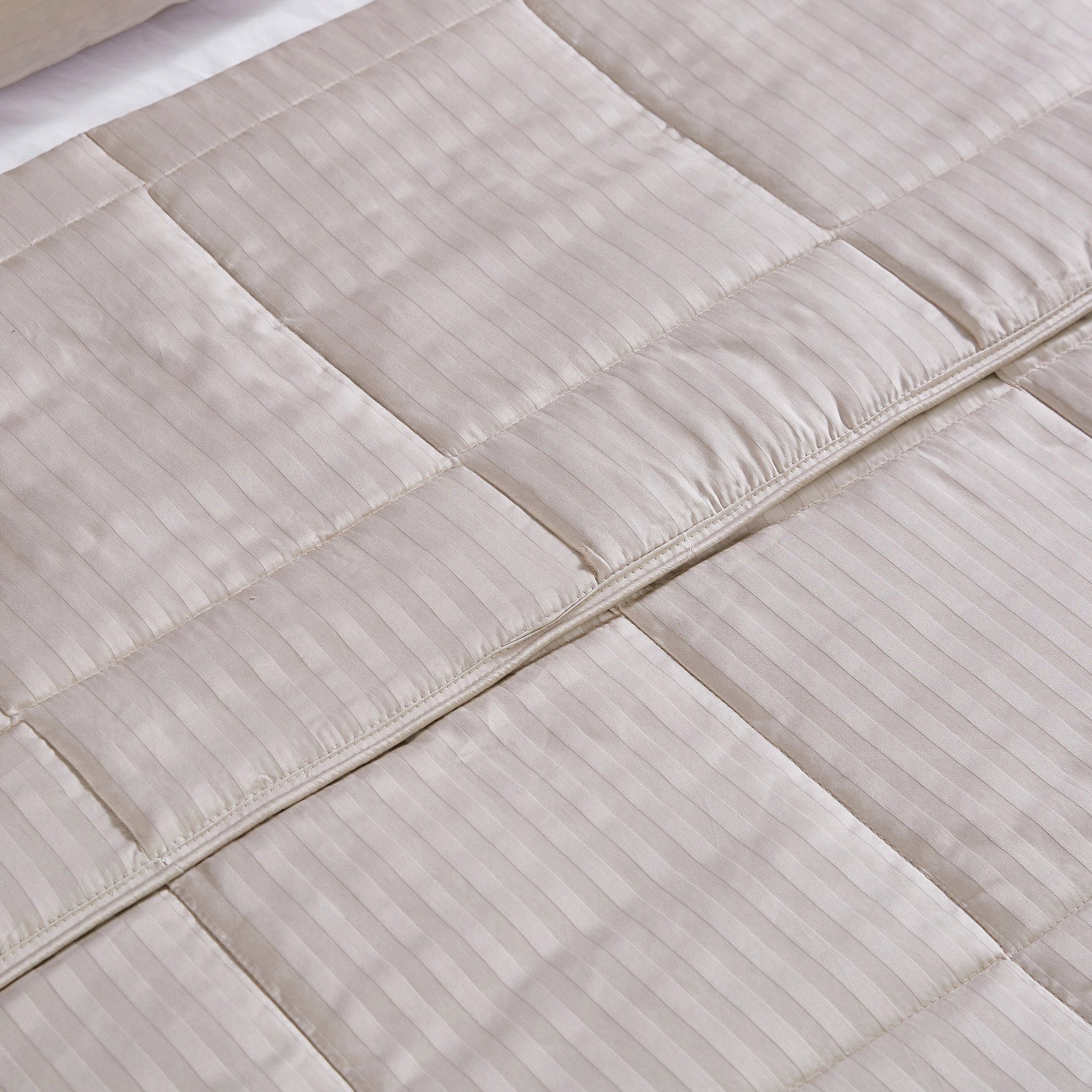 طقم لحاف مزدوج قطن مخطّط للصيف 3 قطع من كاسبلانكا - 150x220 سم-hbxdecorandfurnishings-bedding-bedspreadsandquilts-image-5