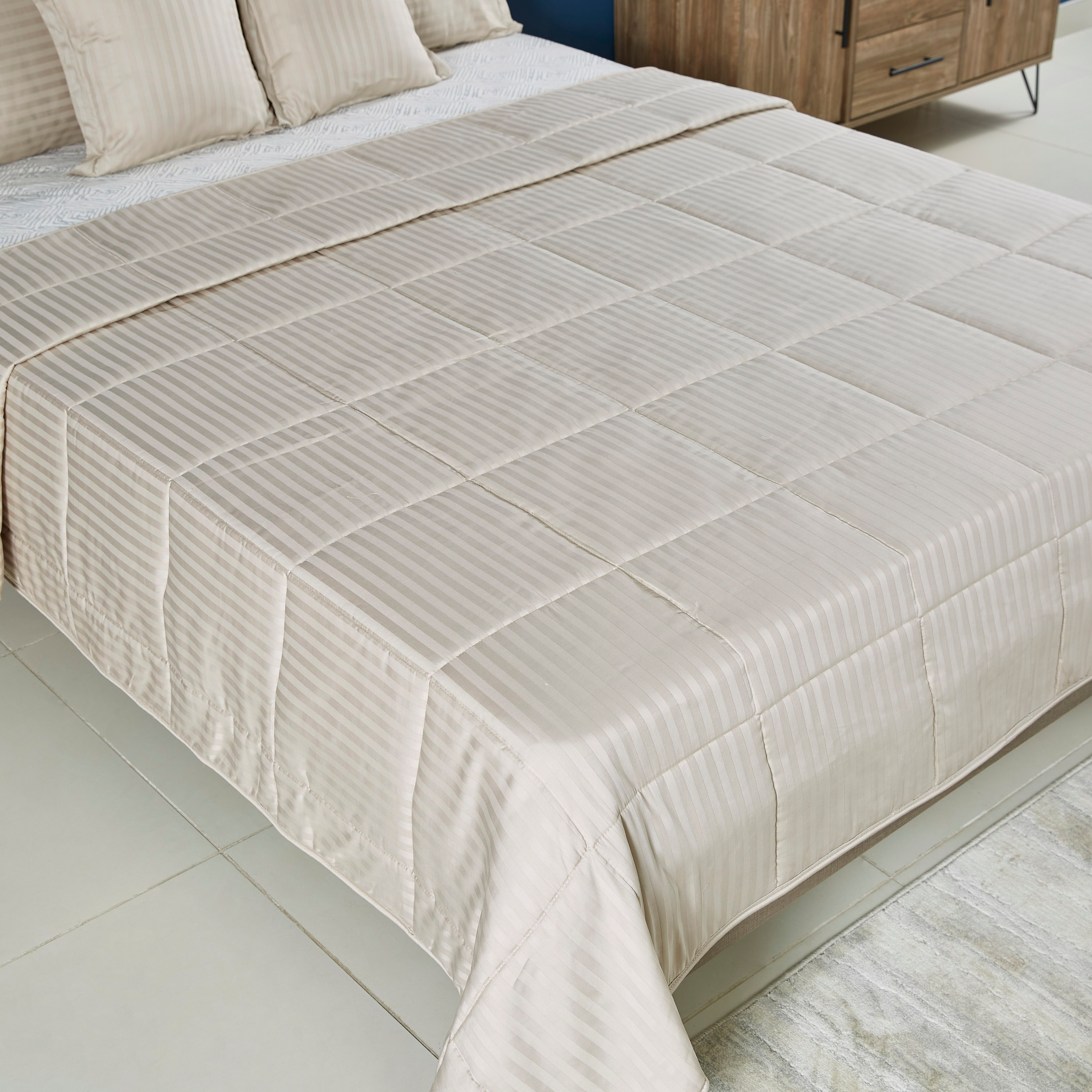 طقم لحاف للصيف كينج قطني مخطّط 5 قطع من كاسبلانكا - 220x240 سم-hbxdecorandfurnishings-bedding-bedspreadsandquilts-image-3