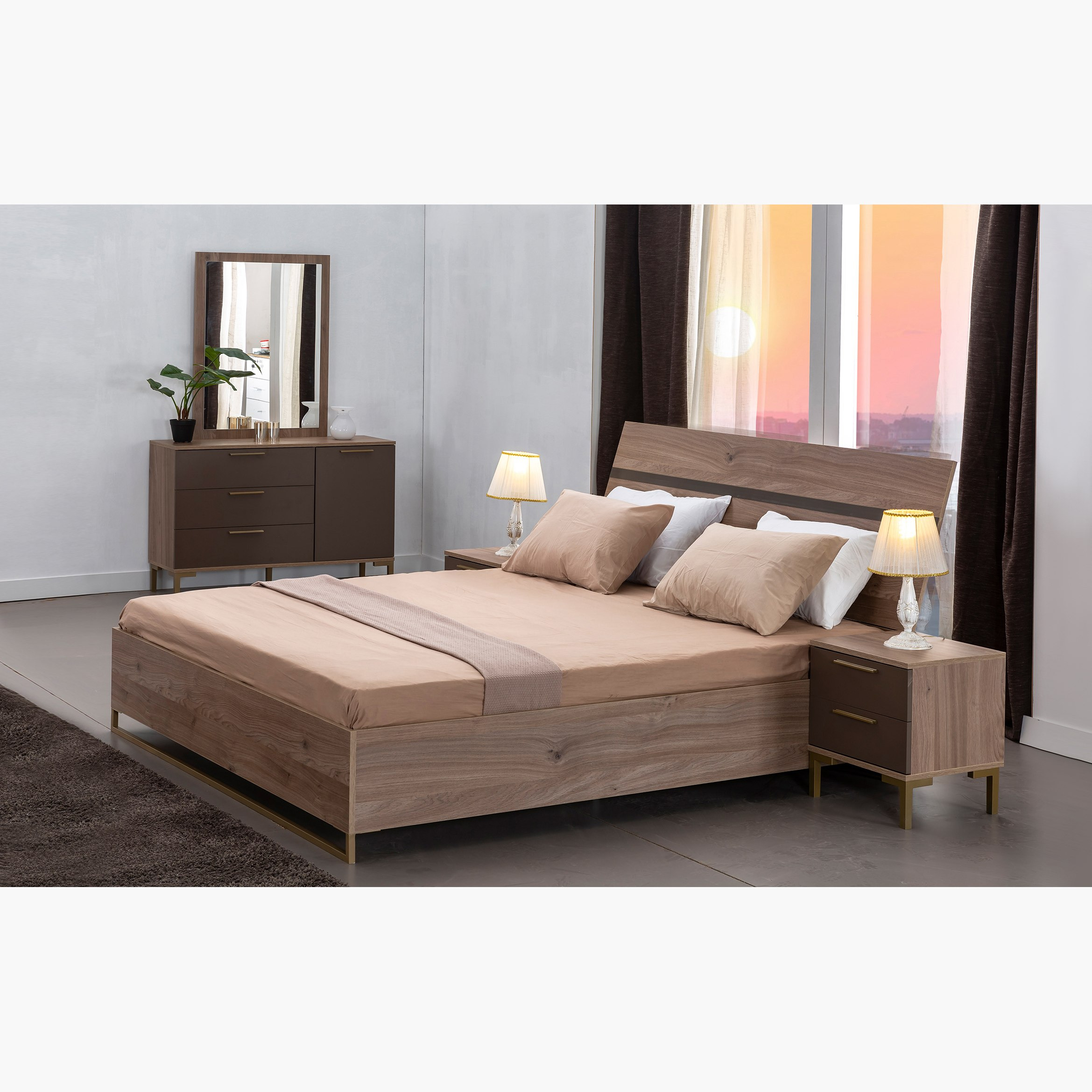 طقم غرفة نوم كينج 5 قطع - كوبا من موڤو - 180x200 سم-hbxbedroom-bedsandbedsets-bedroomsets-king-image-1