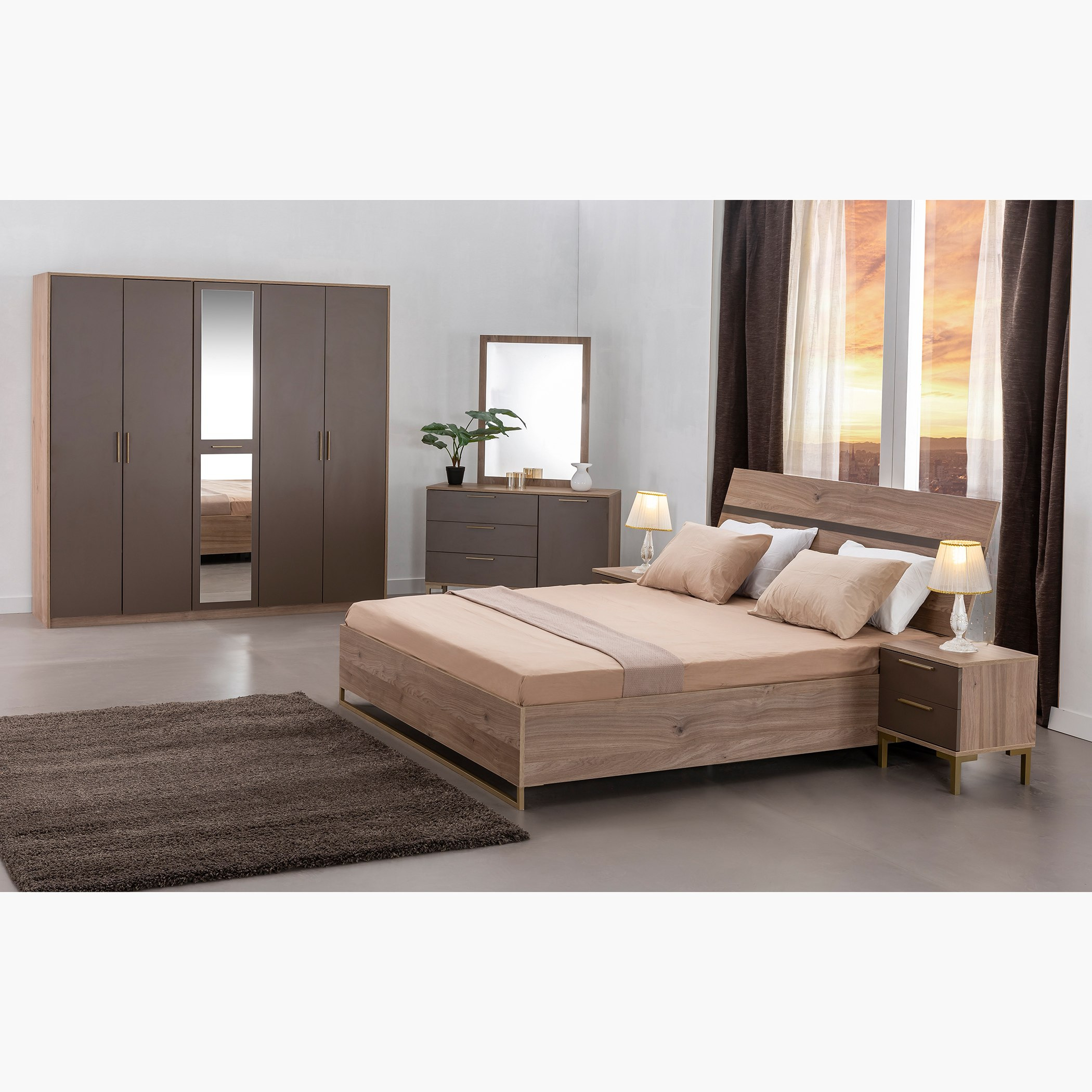 طقم غرفة نوم كينج 5 قطع - كوبا من موڤو - 180x200 سم-hbxbedroom-bedsandbedsets-bedroomsets-king-image-14