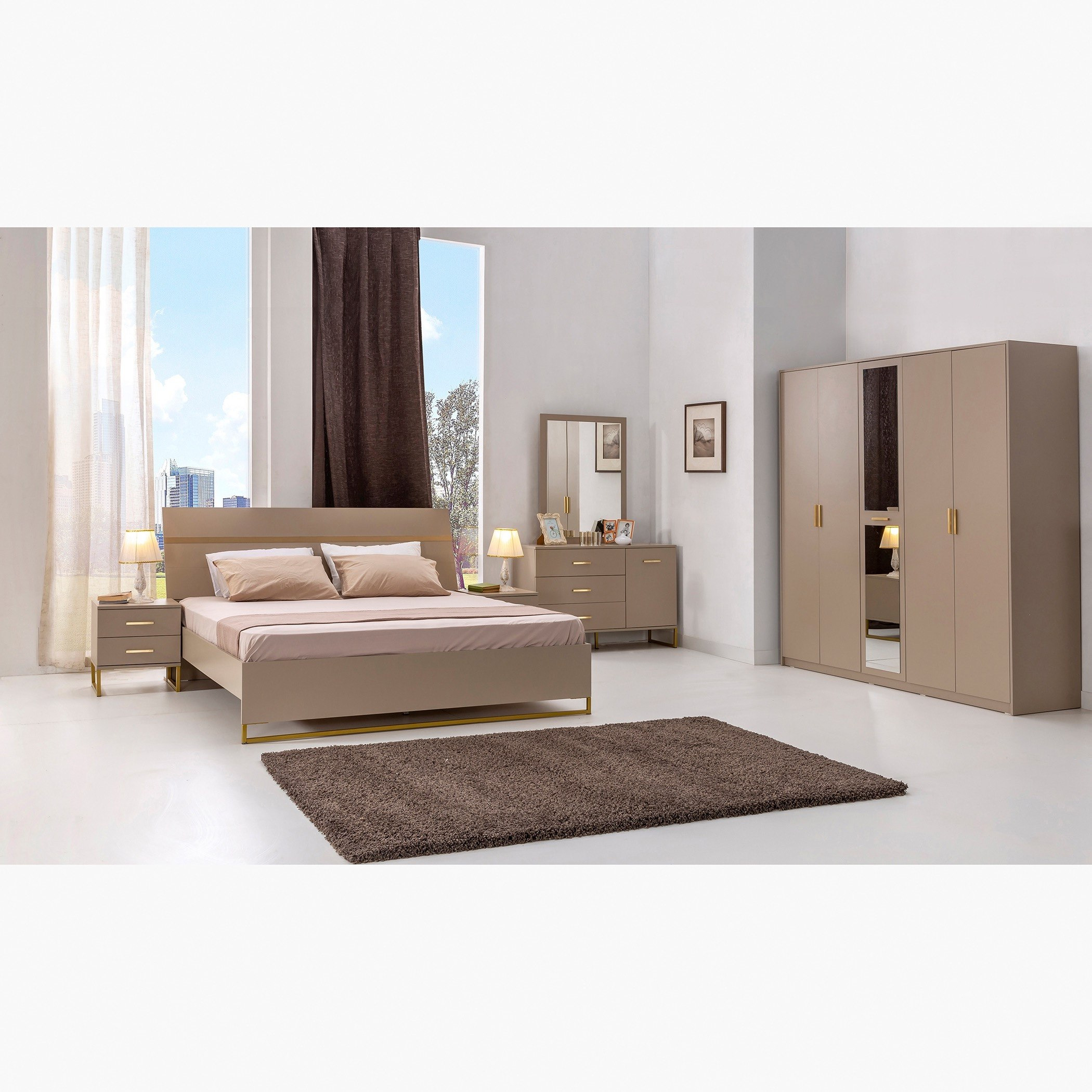 طقم غرفة نوم كينج 5 قطع من دافني -  180x200 سم-hbxbedroom-bedsandbedsets-bedroomsets-king-image-8