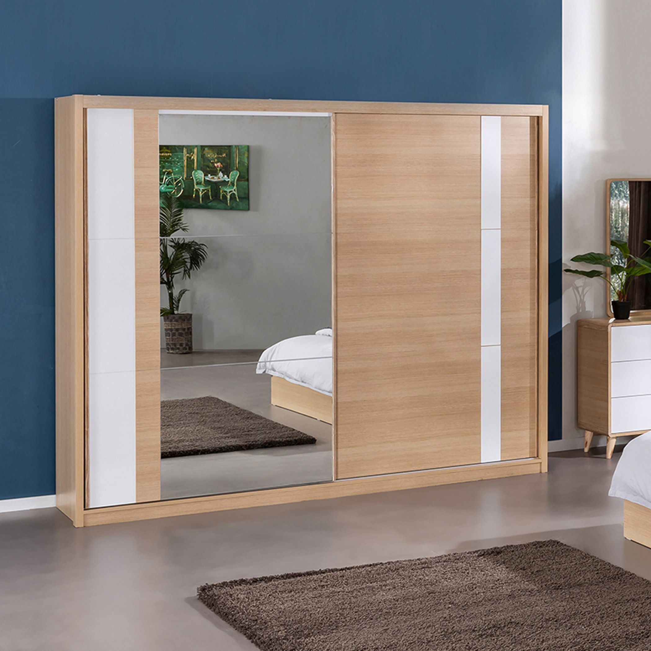 Sliding wardrobes on sale with lights