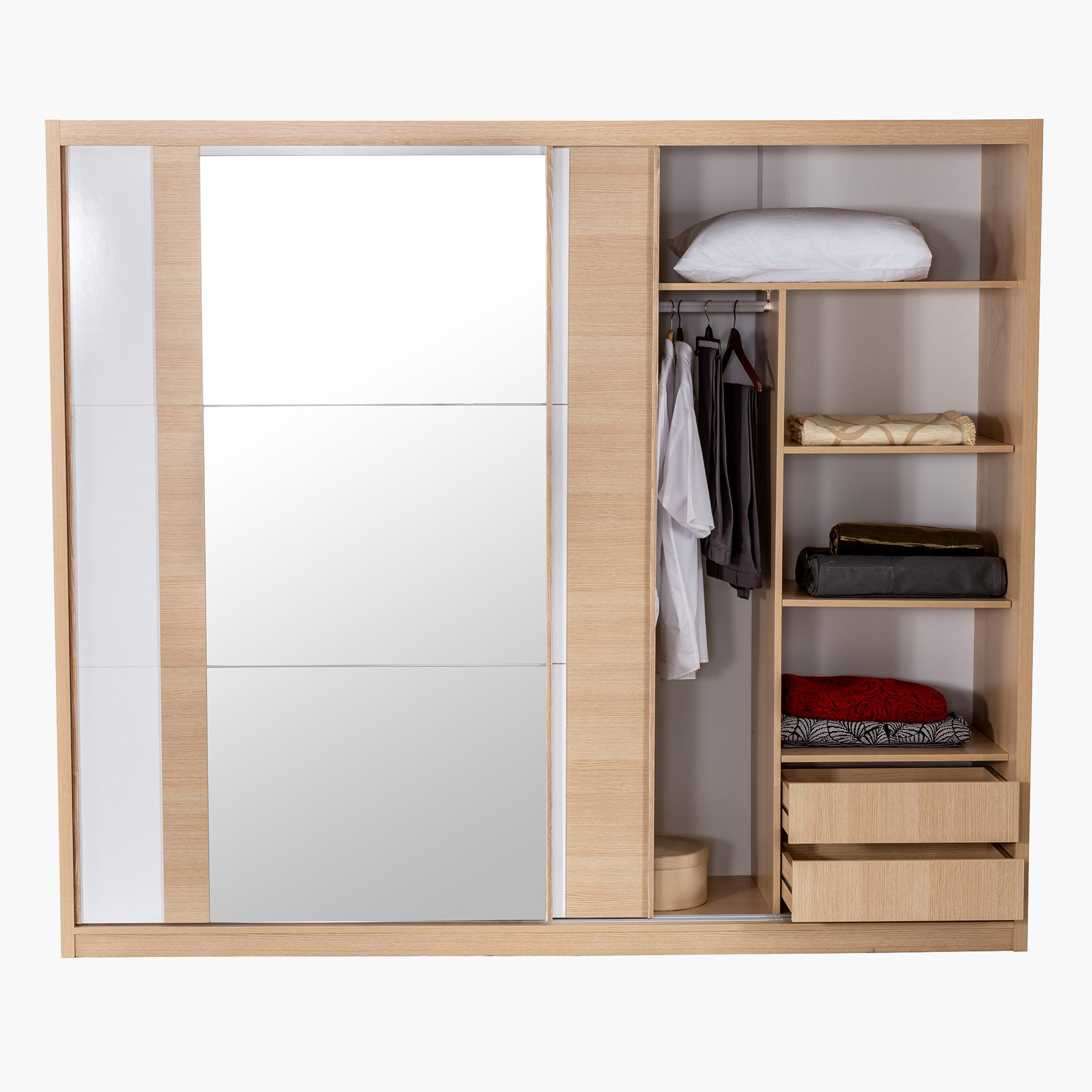 خزانة ملابس ببابين انزلاقيين مع مرآة من جنيفا-hbxfurniture-wardrobes-image-5