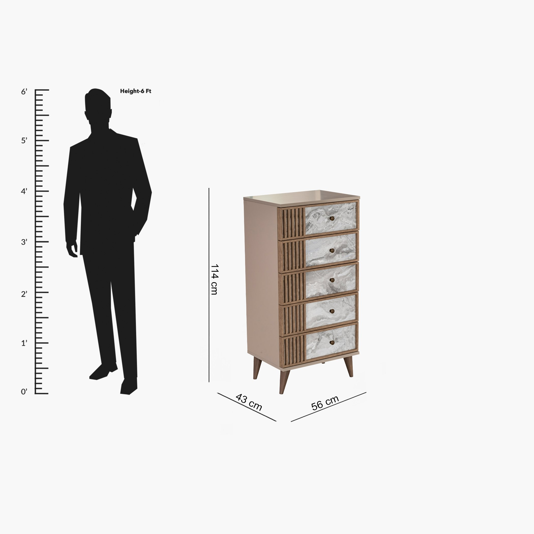 وحدة تخزين 5 أدراج من أوديسا-hbxfurniture-dressersandchests-chestofdrawers-image-6