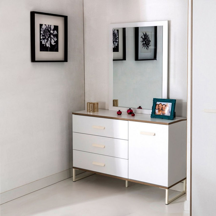 Travis 3-Drawer 1-Door Dresser without Mirror-Dressers and Mirrors-image-0