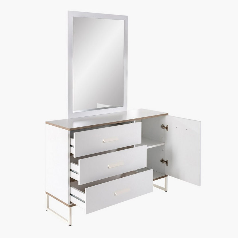 Travis 3-Drawer 1-Door Dresser without Mirror-Dressers and Mirrors-image-2