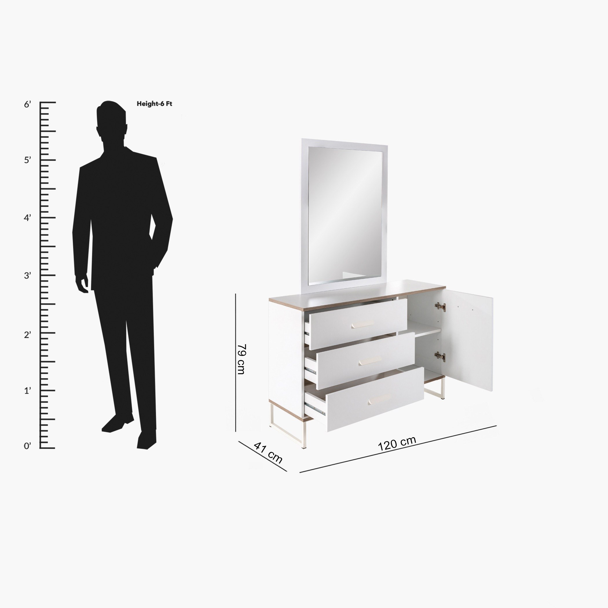 طاولة تزيين بباب واحد و3 أدراج دون مرآة من ترافيس-hbxfurniture-bedroom-dressersandmirrors-image-6