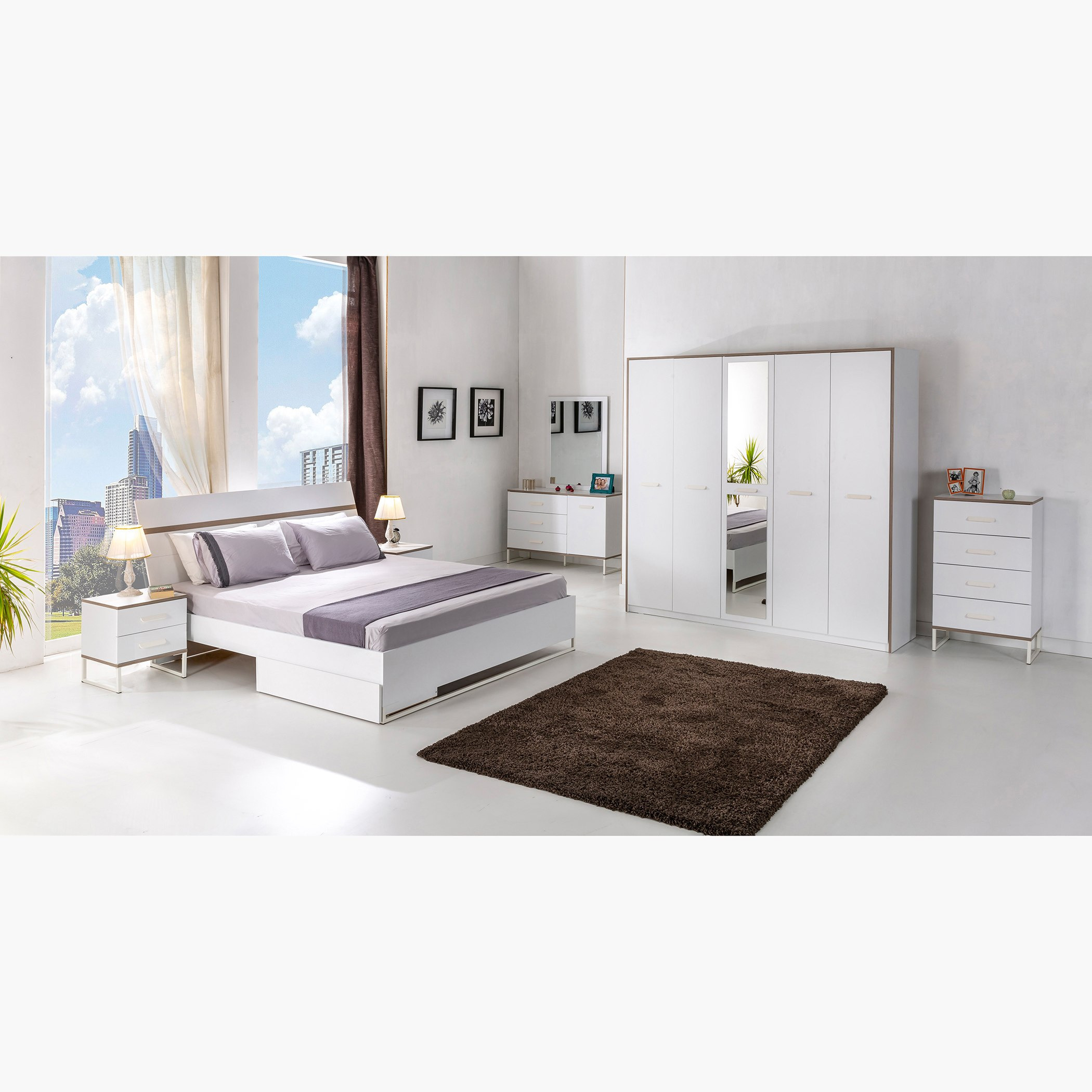خزانة ملابس بـ5 أبواب ومرآة من ترافيس-hbxfurniture-wardrobes-image-6