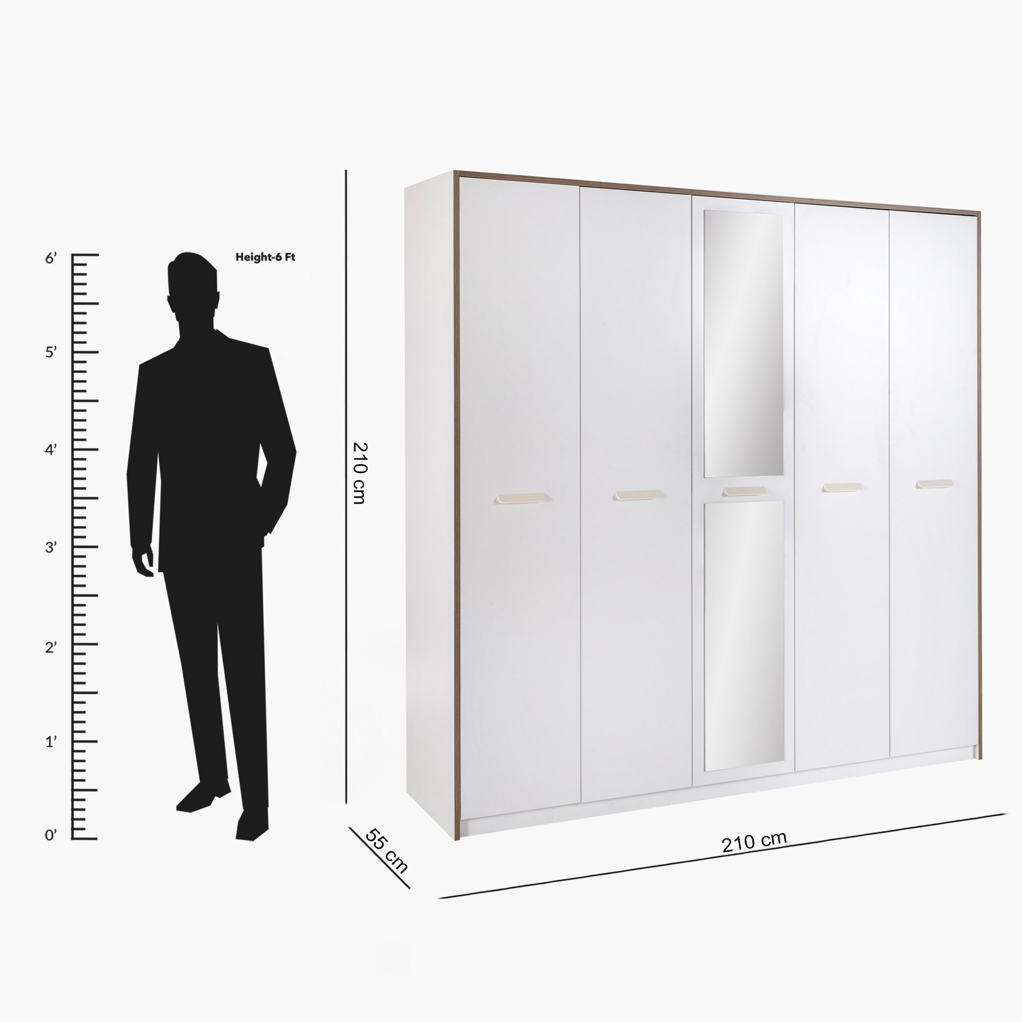 خزانة ملابس بـ5 أبواب ومرآة من ترافيس-hbxfurniture-wardrobes-image-7