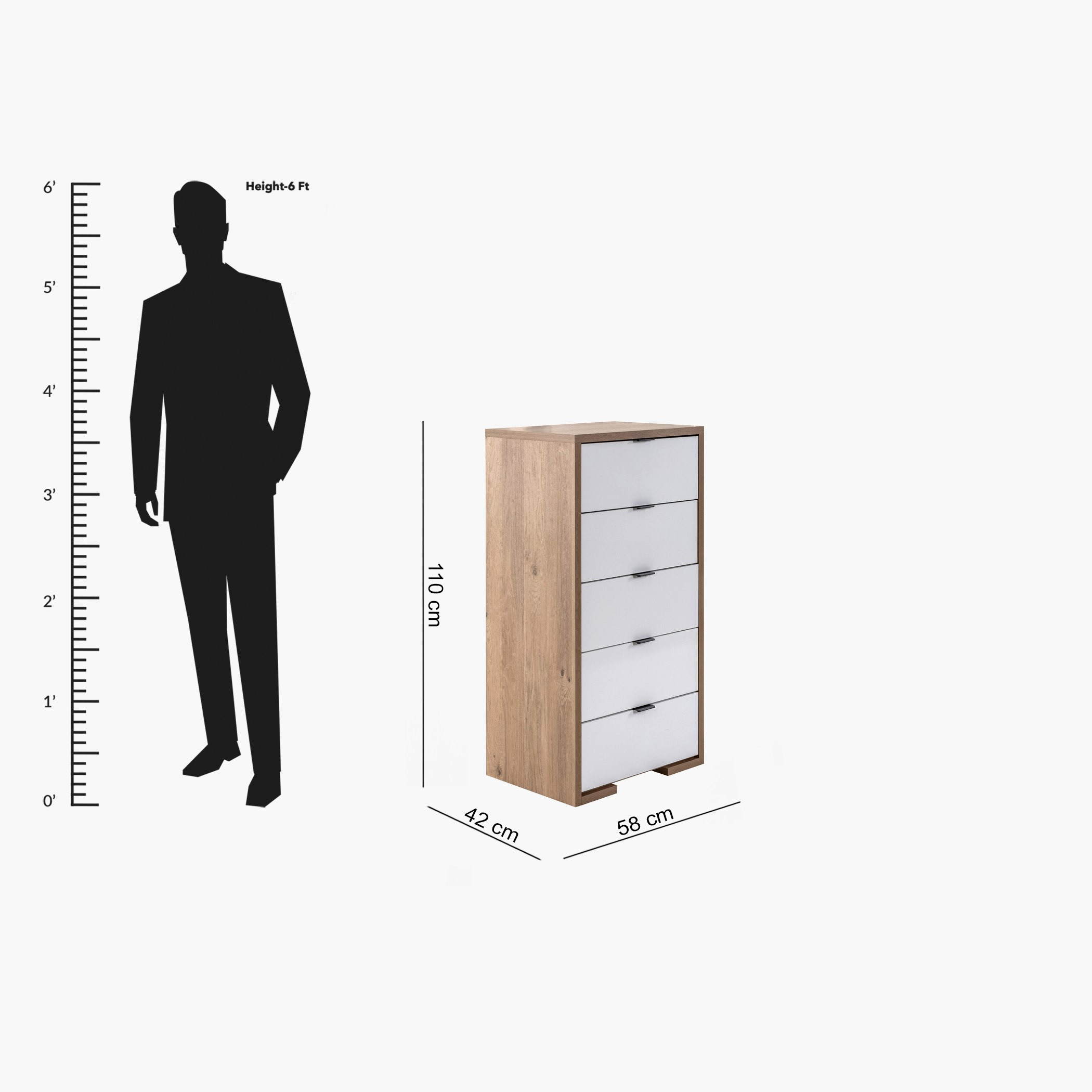 Movo Valetta Chest of 5-Drawers-hbxfurniture-dressersandchests-chestofdrawers-image-6