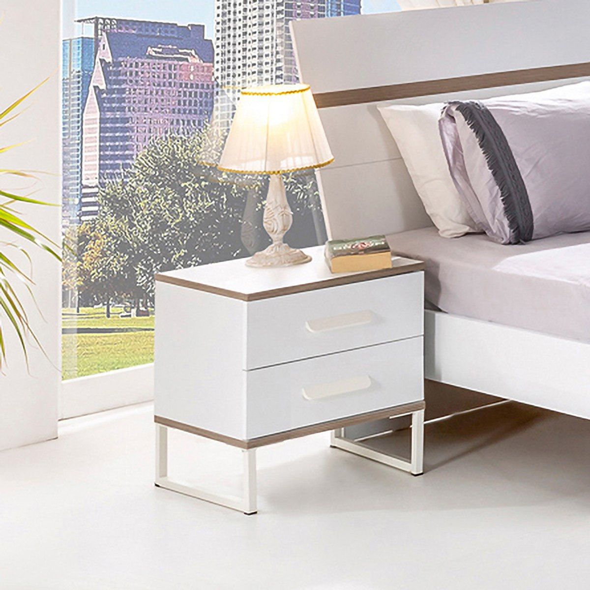 طاولة سرير جانبية بدرجين من ترافيس-hbxfurniture-bedroom-nightstands-image-1