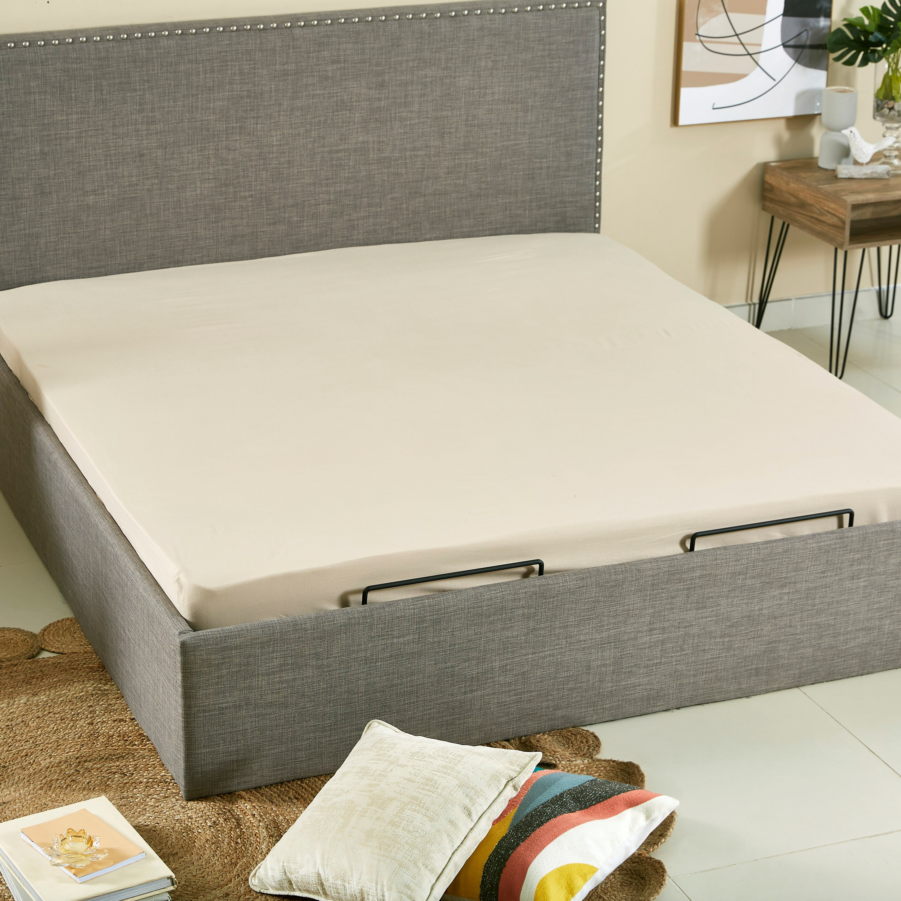 شرشف مطاطي مزدوج من فينتدج- 120x200 سم-hbxhomeware-hbxbedroom-image-1