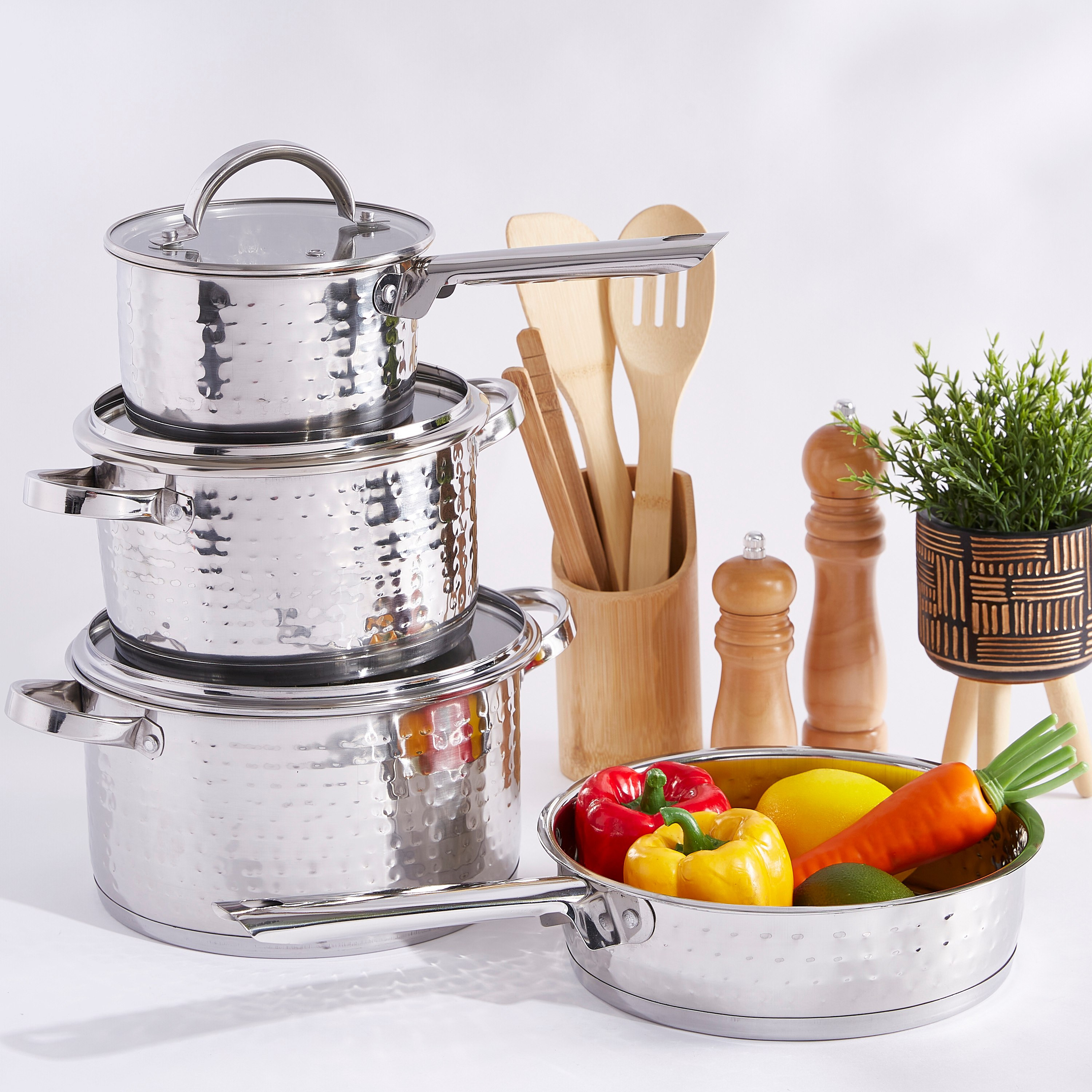 طقم أواني طهي ستانلس ستيل مطروق 7 قطع من فيست-hbxkitchen-kitchenware-foodpreparation-image-1